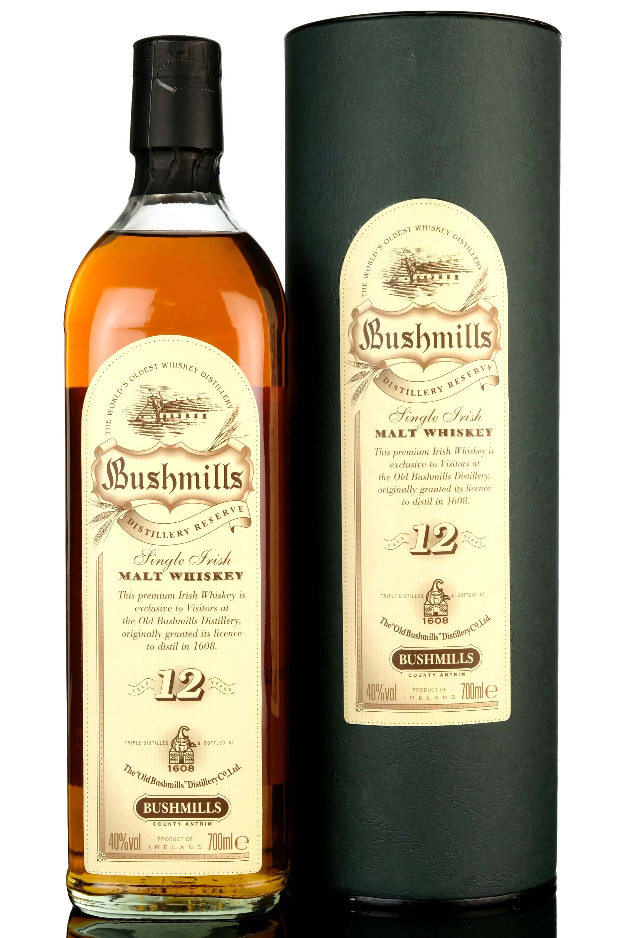 Bushmills 12 Year Old - Distillery Reserve - Early 2000s
