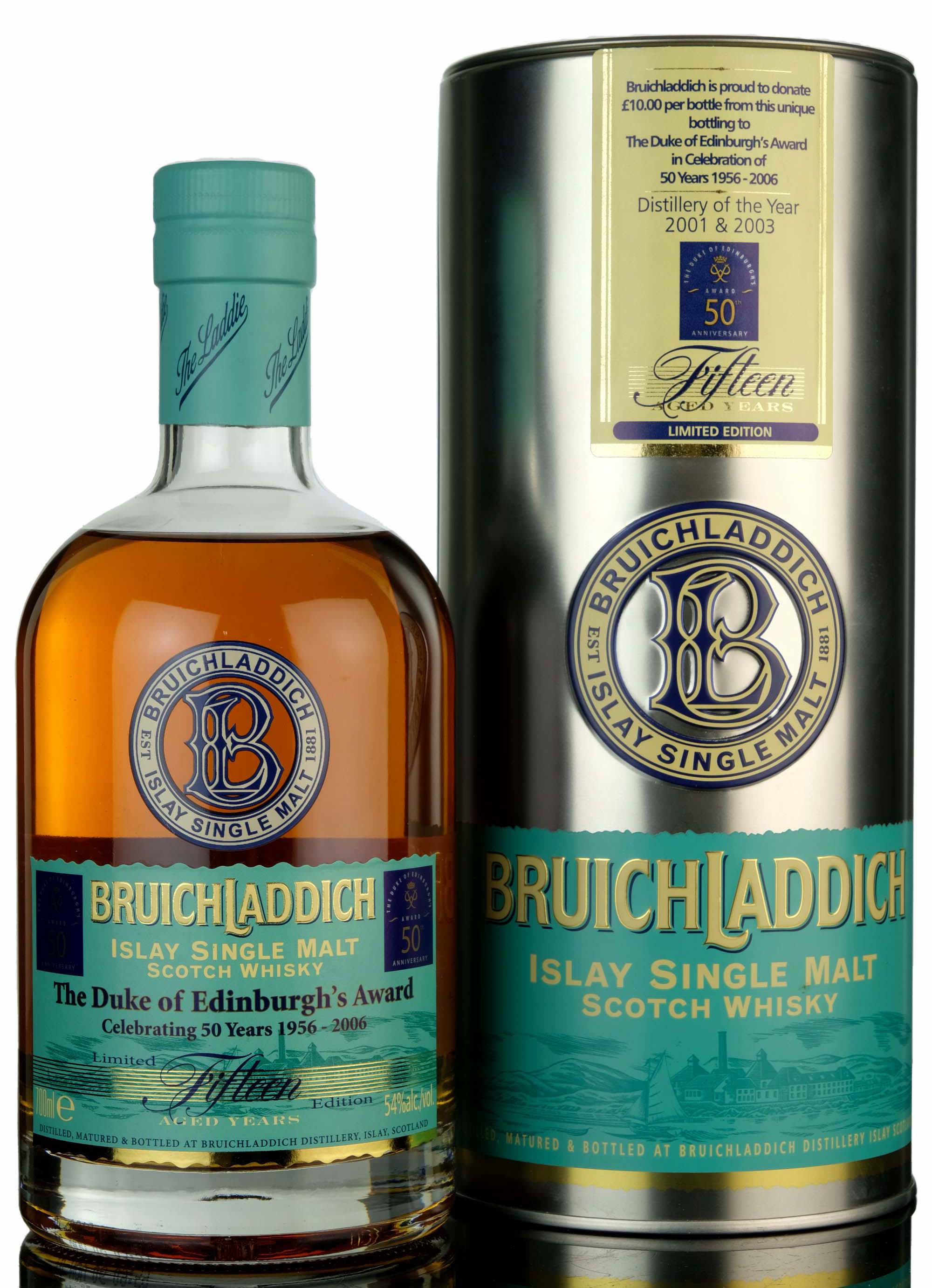 Bruichladdich 15 Year Old - The Duke Of Edinburgh Award Celebrating 50 Years 1956-2006