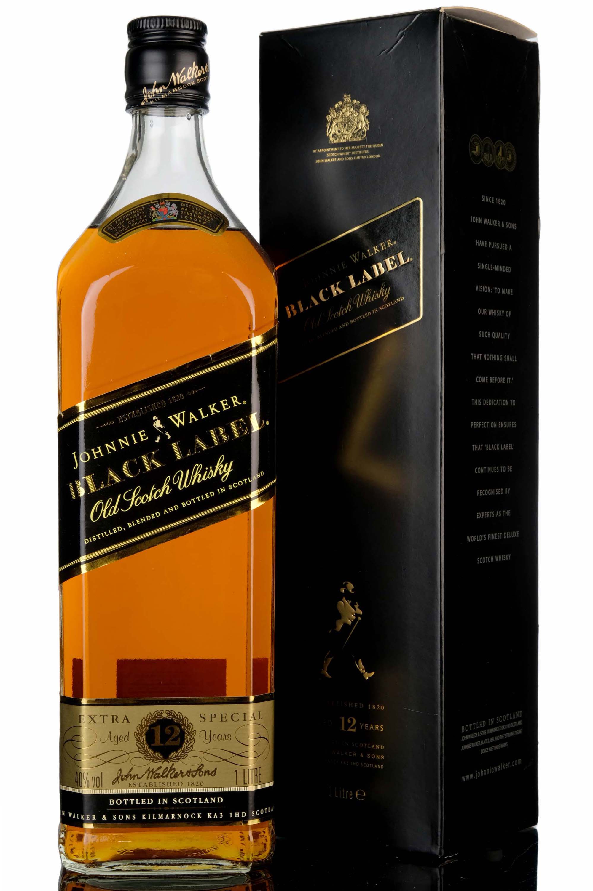 Johnnie Walker 12 Year Old - Black Label - 1 Litre