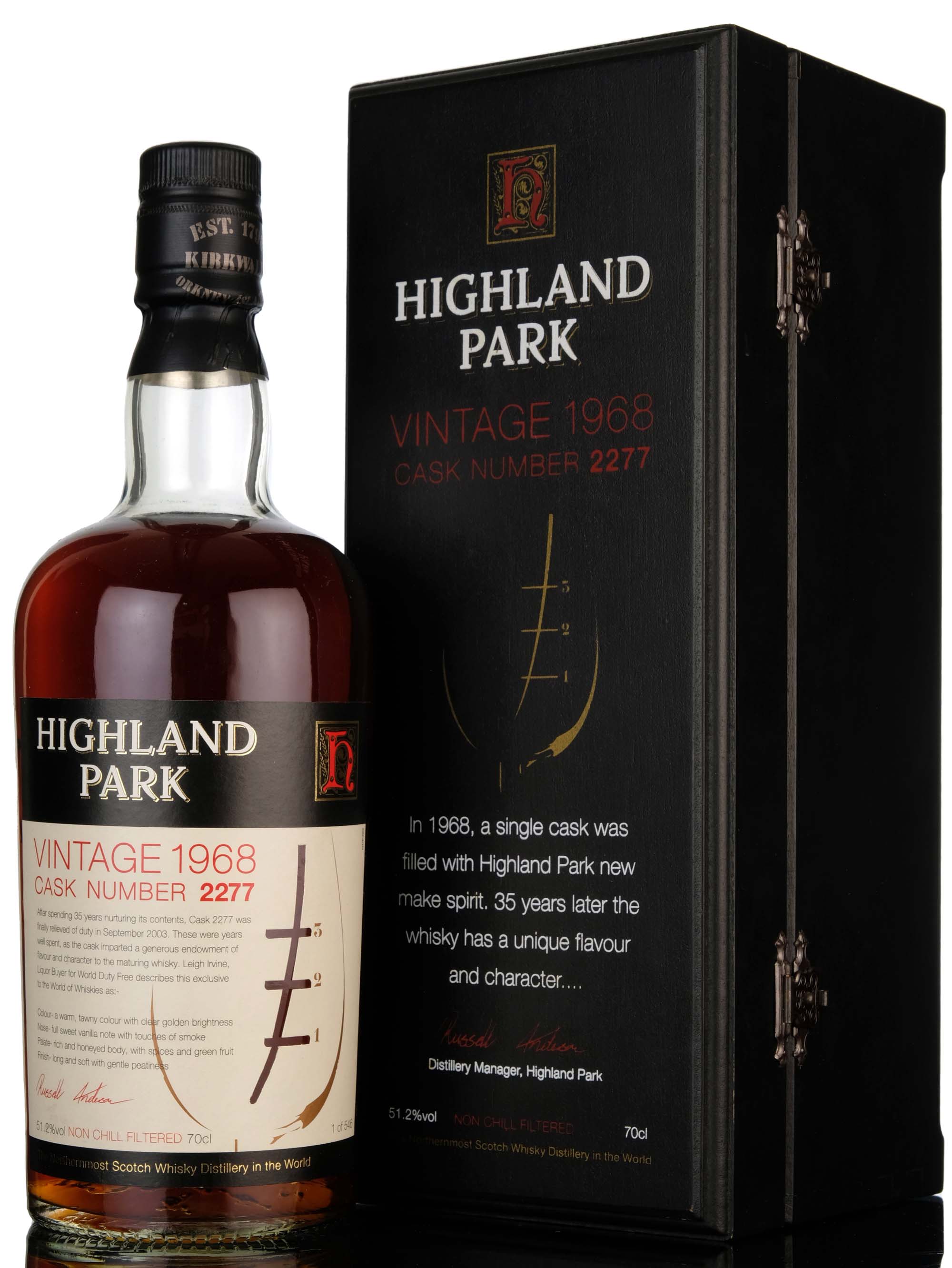 Highland Park 1968-2003 - 35 Year Old - Single Cask 2277 - World Of Whiskies Exclusive