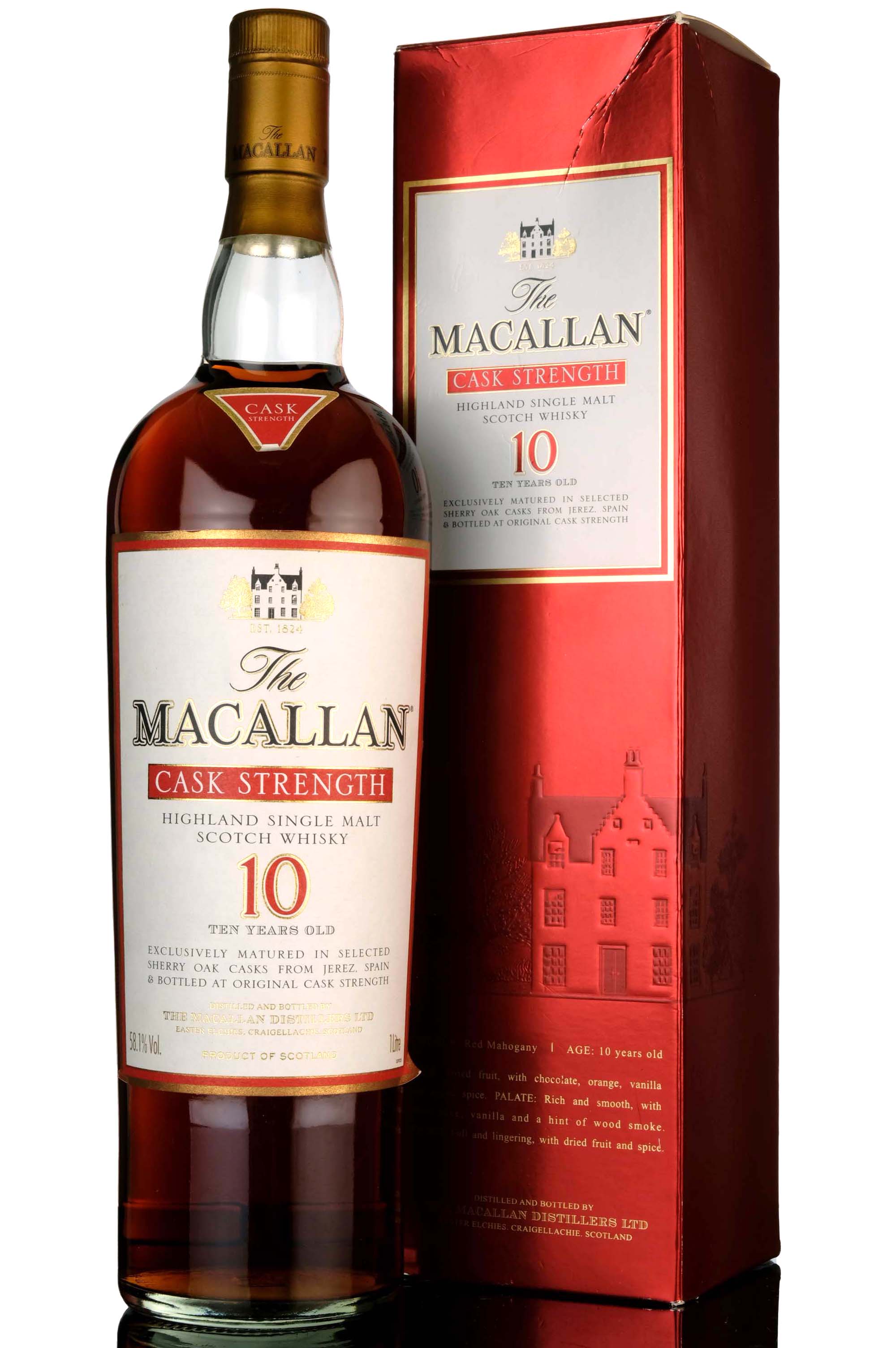 Macallan 10 Year Old - Sherry Cask - Cask Strength 58.1% - 1 Litre
