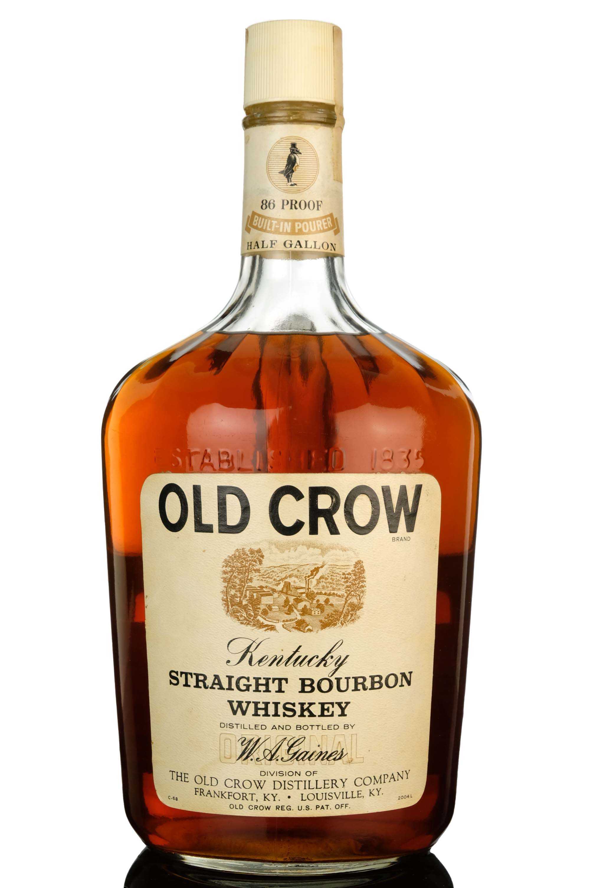 Old Crow 4 Year Old - 1969 Release - Half Gallon