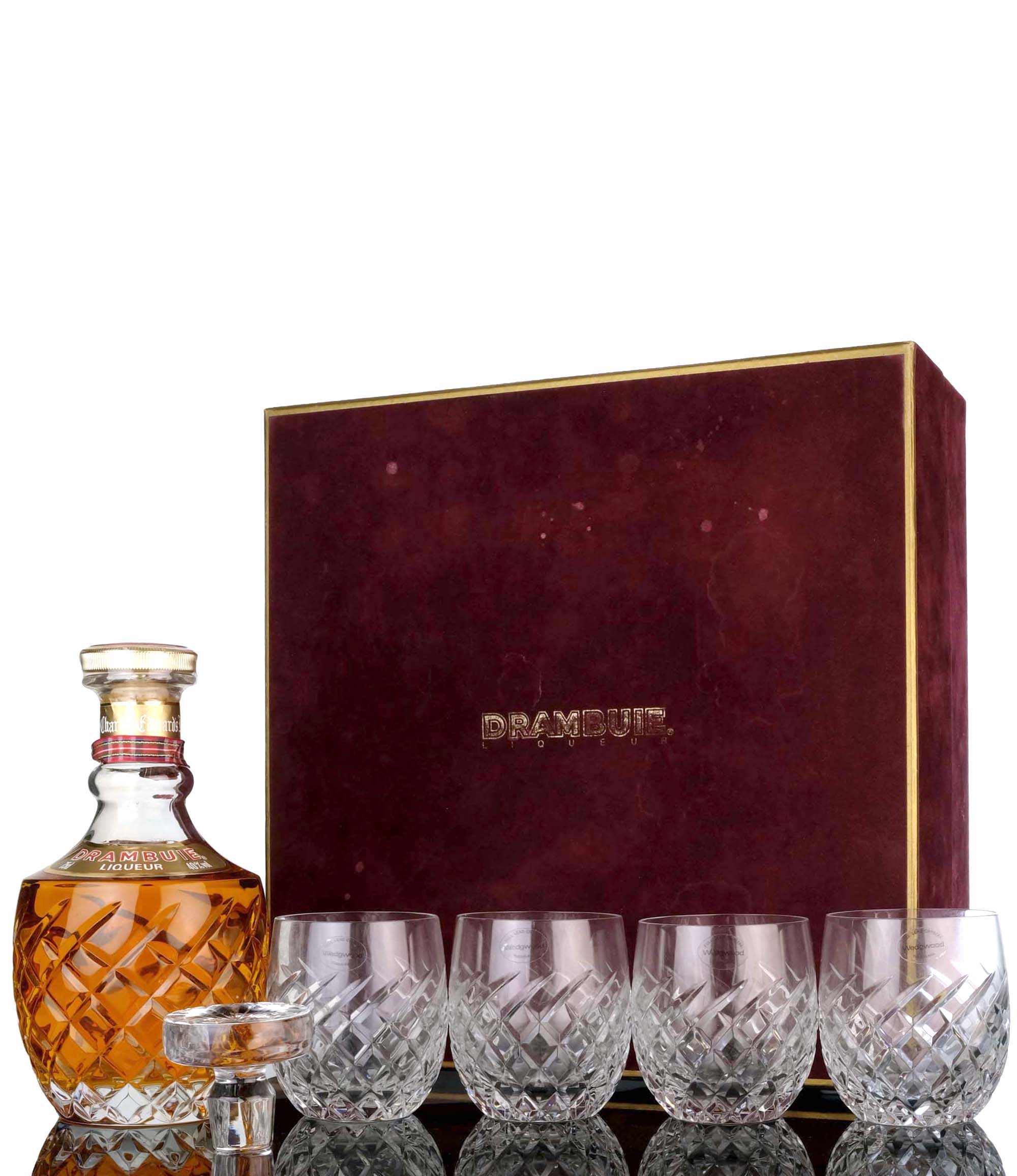 Drambuie Whisky Liqueur - 1980s - Wedgwood Crystal Decanter - Presentation Set