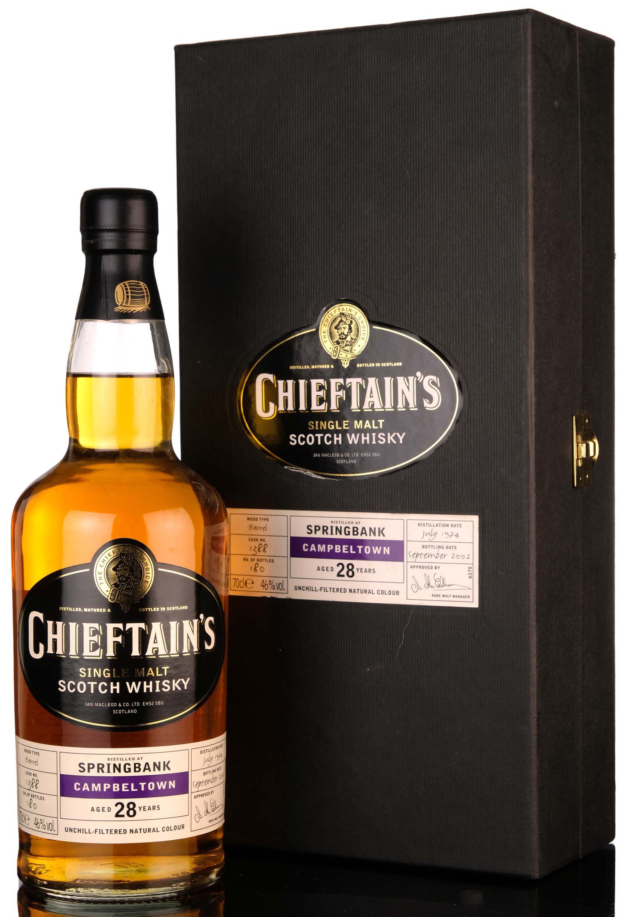 Springbank 1974-2002 - 28 Year Old - Chieftains - Single Cask 1388