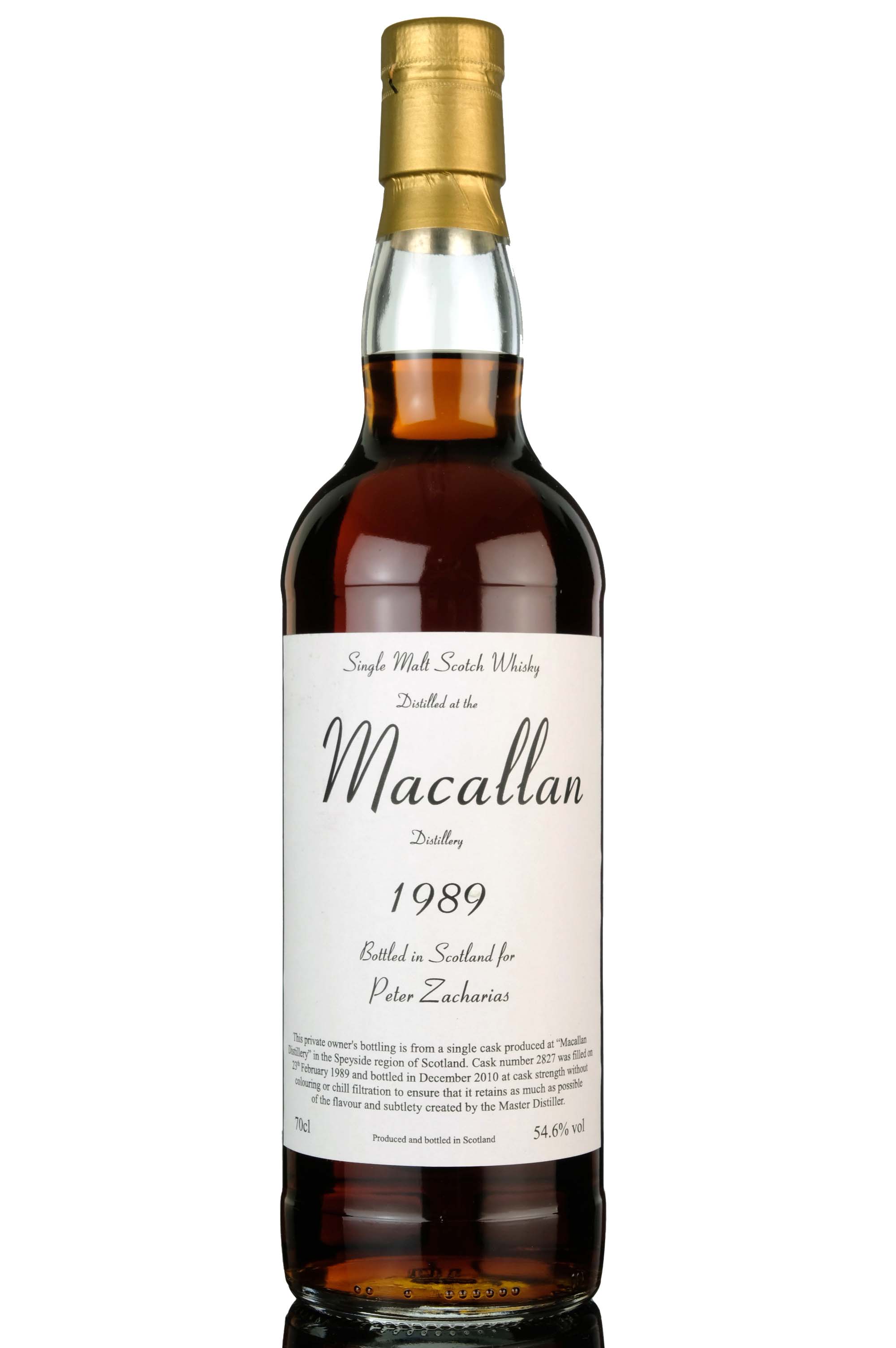 Macallan 1989-2010 - 21 Year Old - Single Cask 2827 - Peter Zacharias Private Bottling