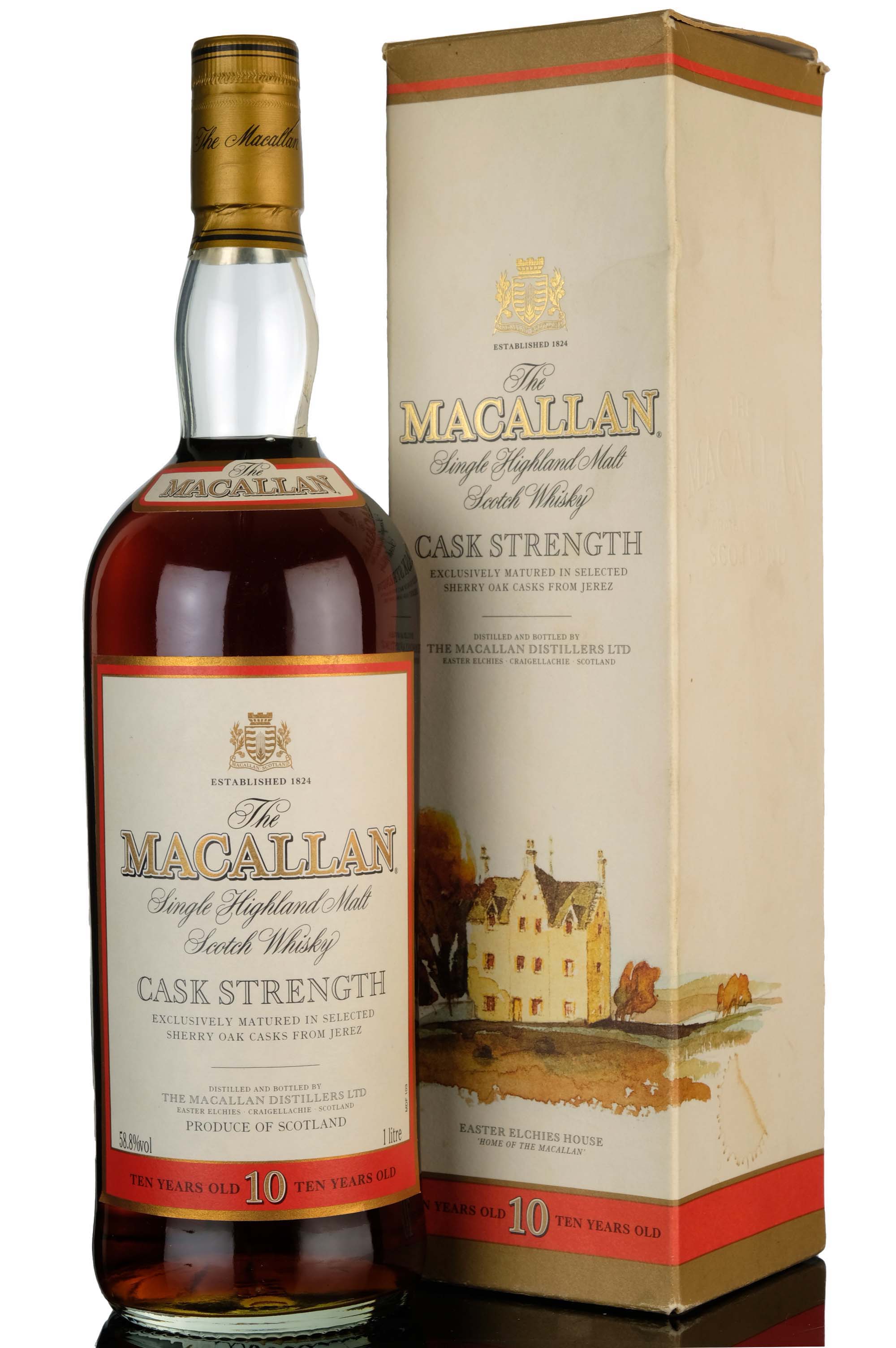 Macallan 10 Year Old - Sherry Cask - Cask Strength 58.8% - Early 2000s - 1 Litre