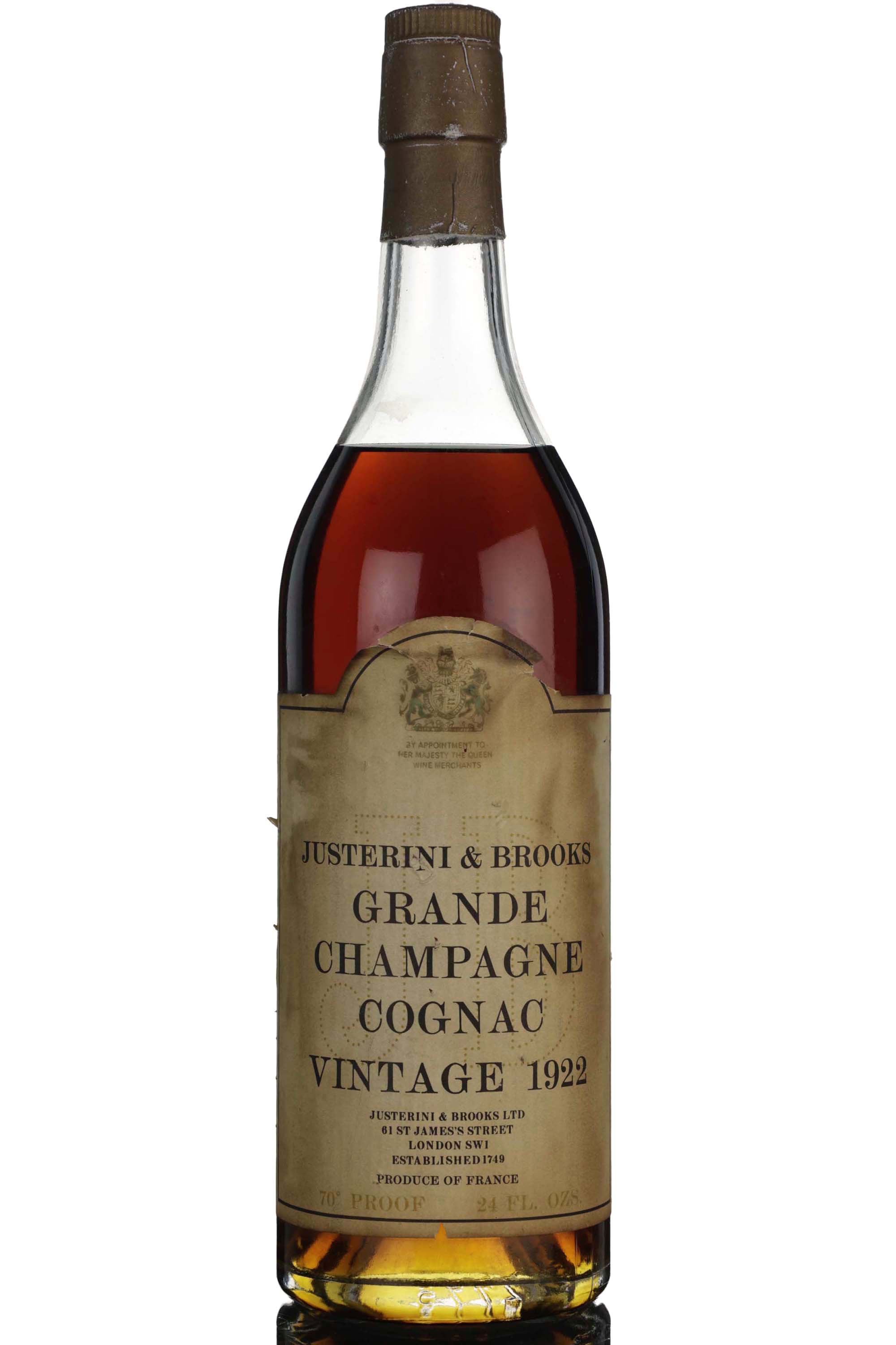 Justerini & Brooks 1922 - Grande Champagne Cognac