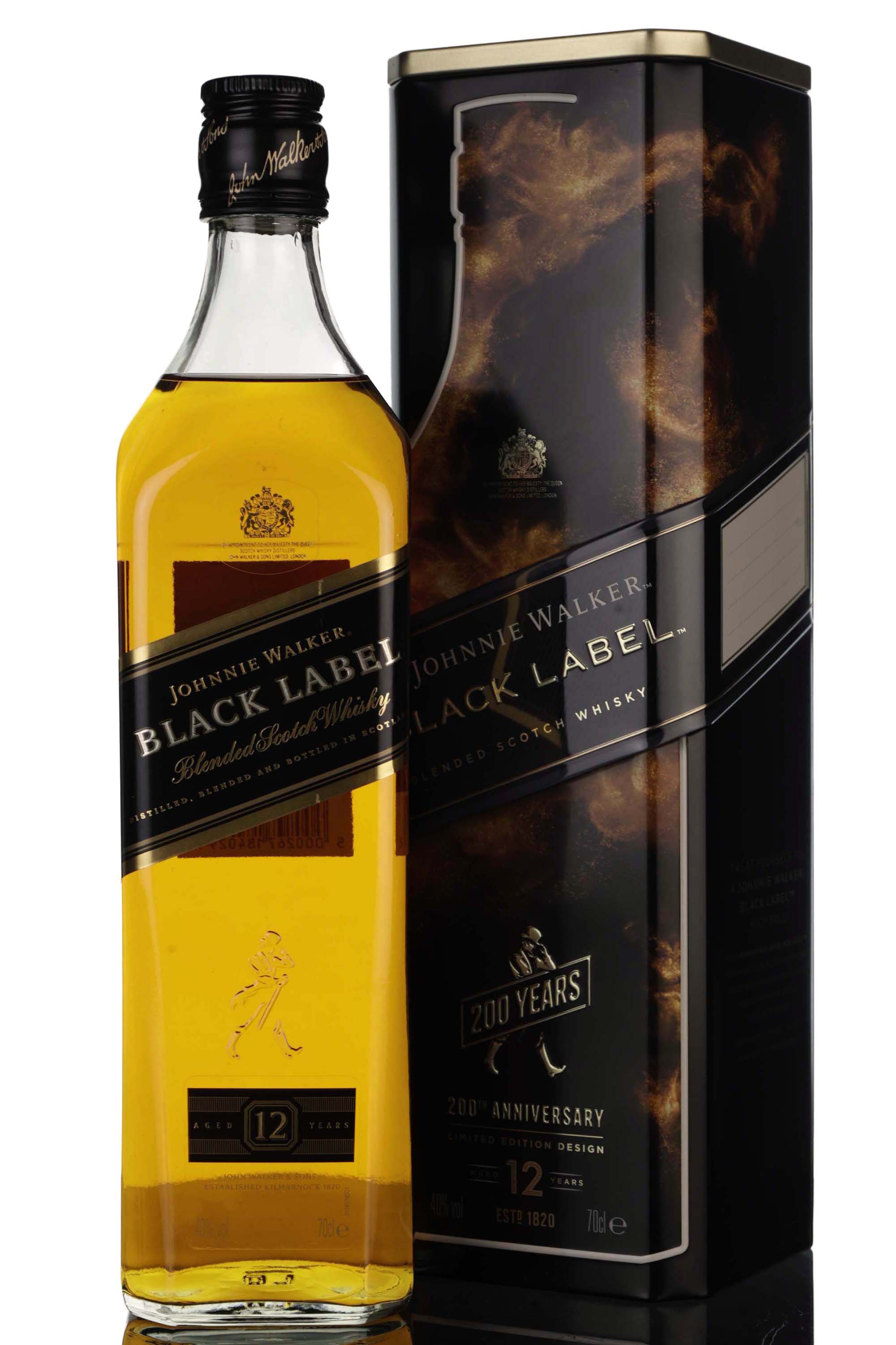 Johnnie Walker 12 Year Old - Black Label - 200th Anniversary Limited Edition Design