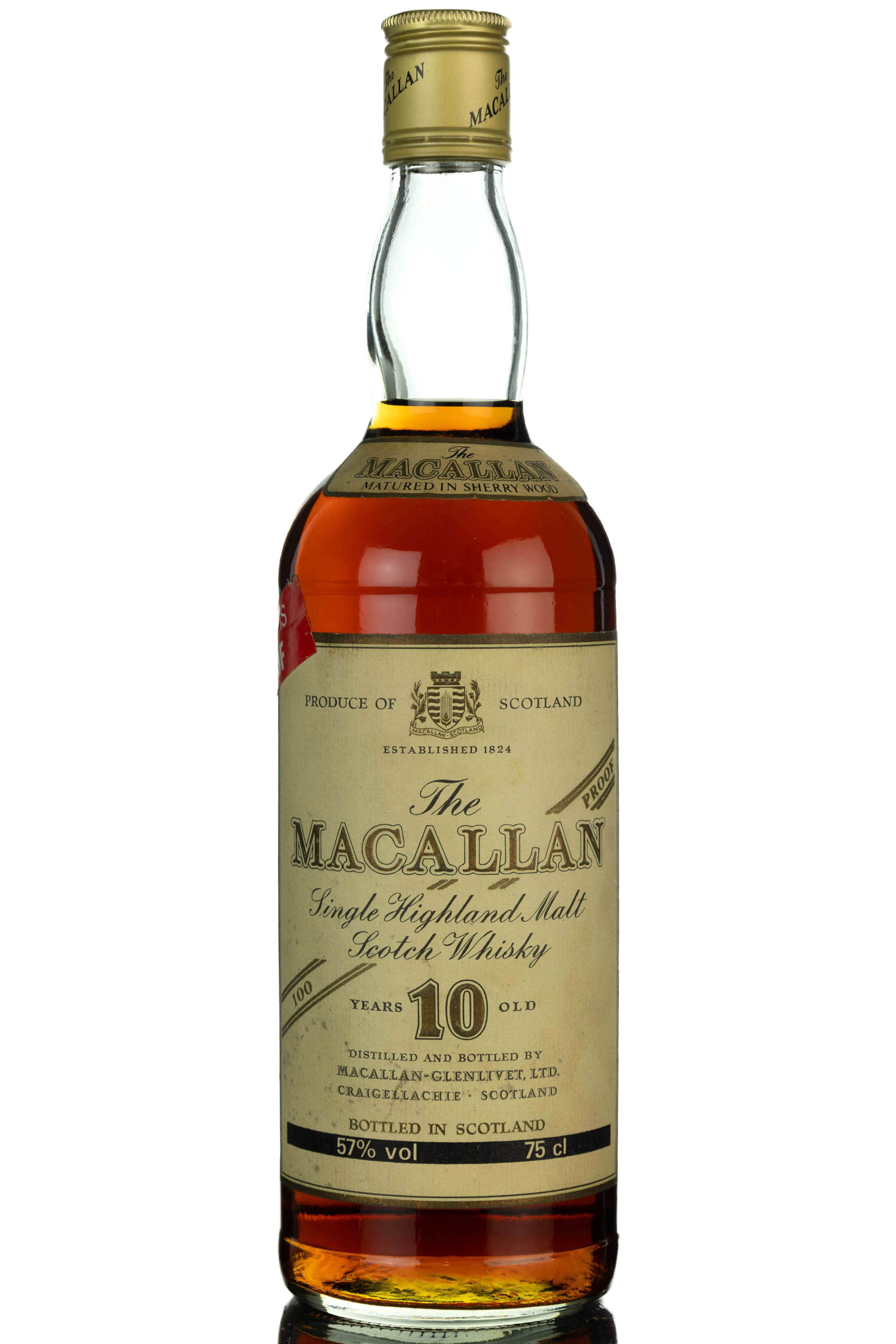 Macallan 10 Year Old - Sherry Cask - 1980s - 100 Proof