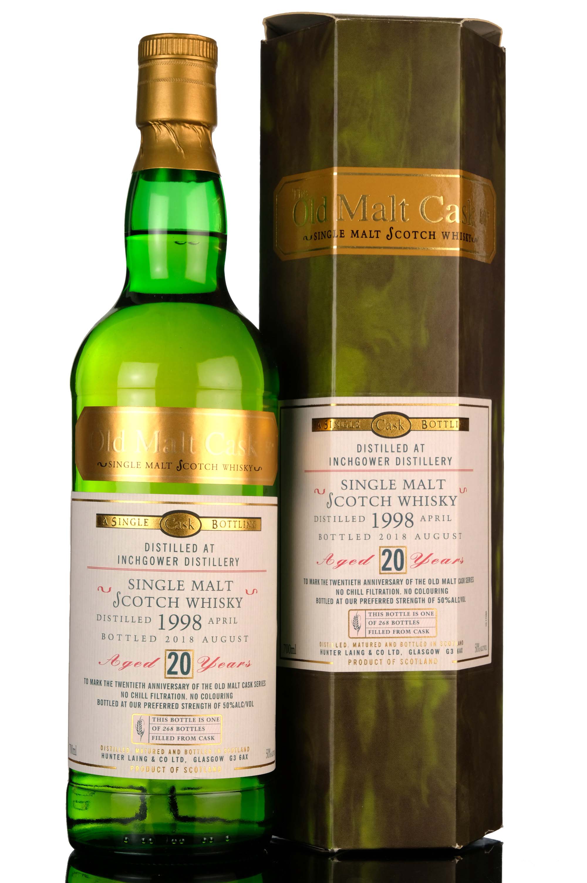 Inchgower 1998-2018 - 20 Year Old - Hunter Laing - Old Malt Cask 20th Anniversary - Single