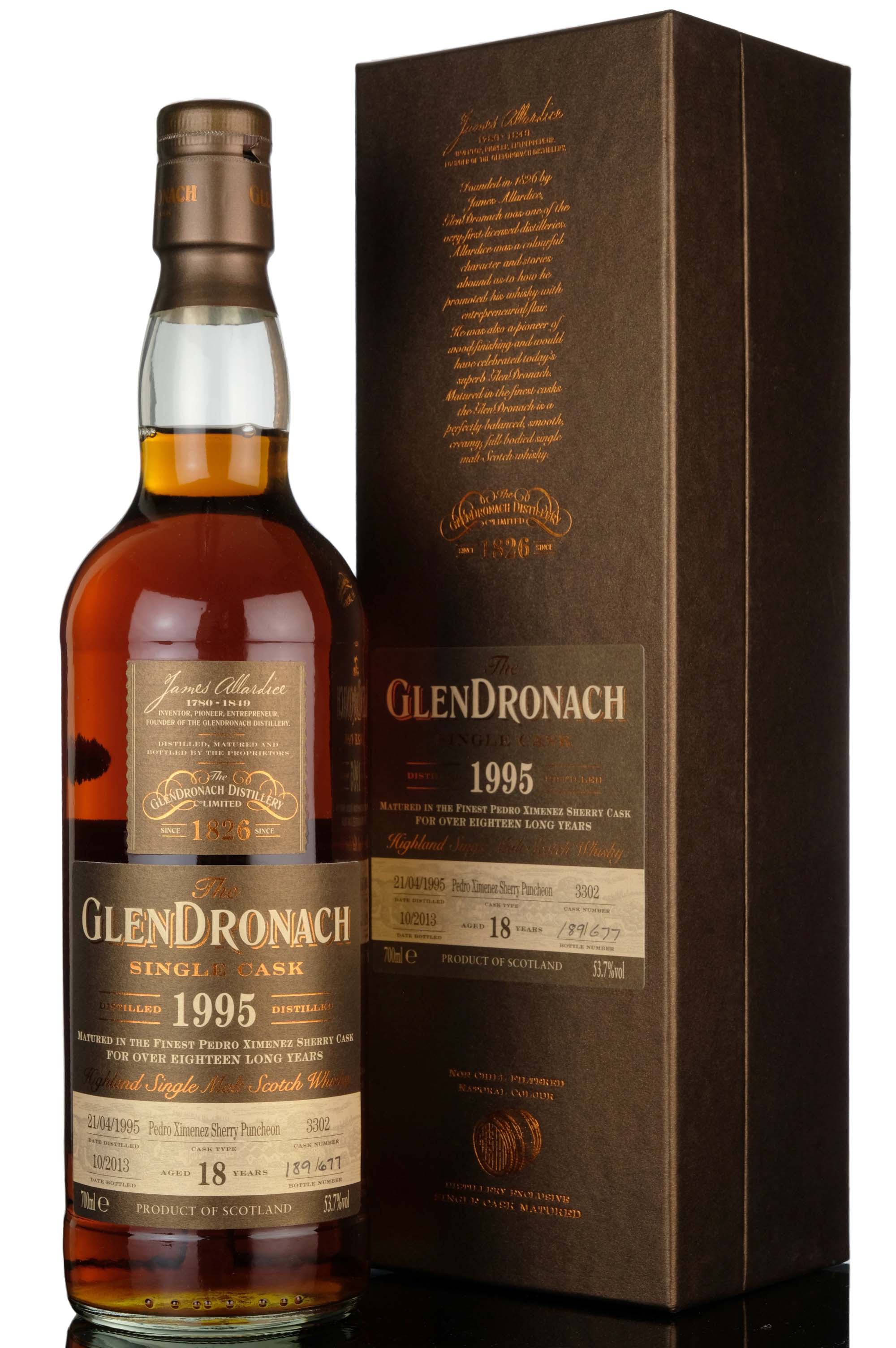 Glendronach 1995-2013 - 18 Year Old - Single Cask 3302 - Batch 9