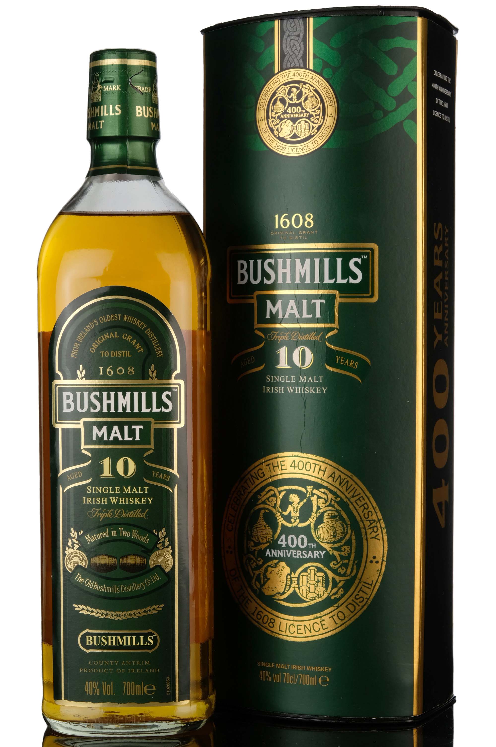 Bushmills Malt 10 Year Old - 400th Anniversary Of The Original Grant To Distill - 2008 Rel