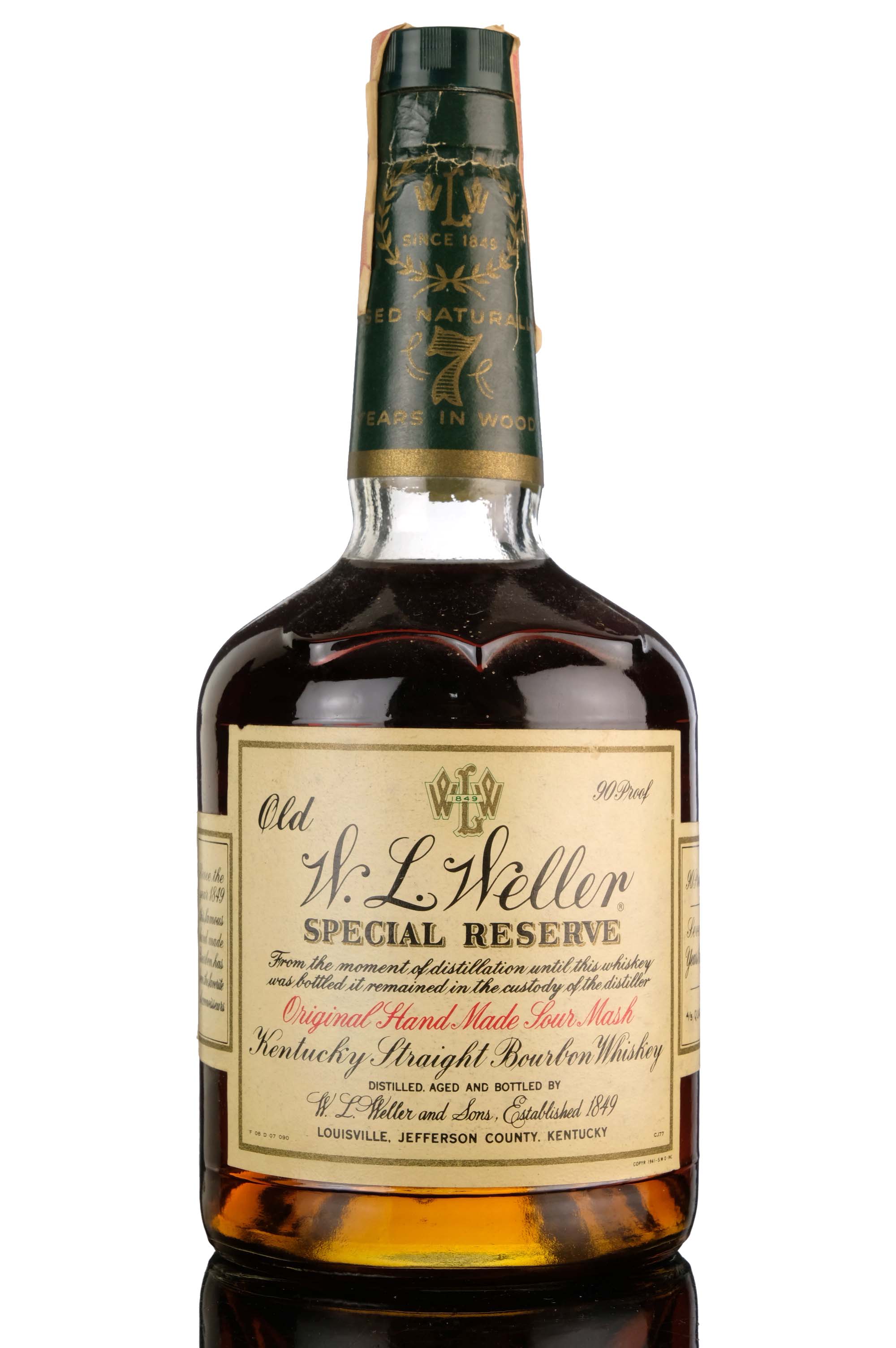 Old W.L. Weller 7 Year Old - Special Reserve - 1977 Release