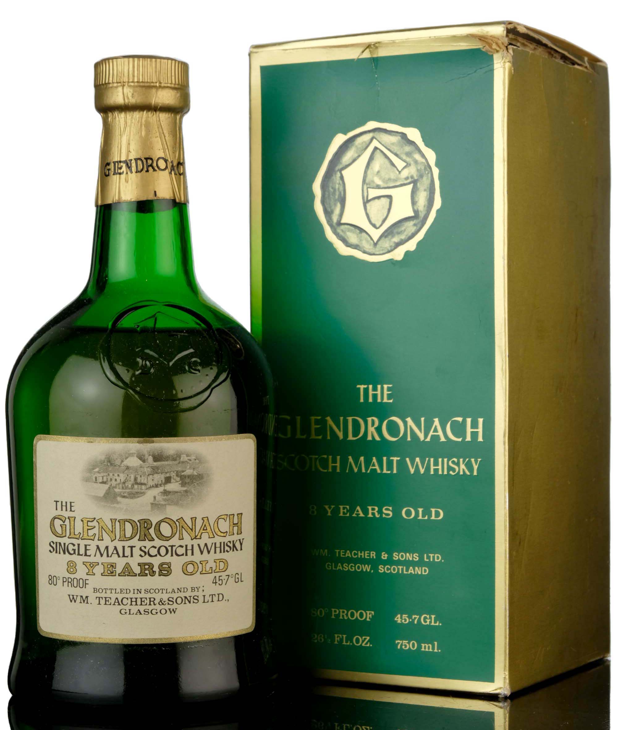 Glendronach 8 Year Old Dumpy - 1970s - 45.7%