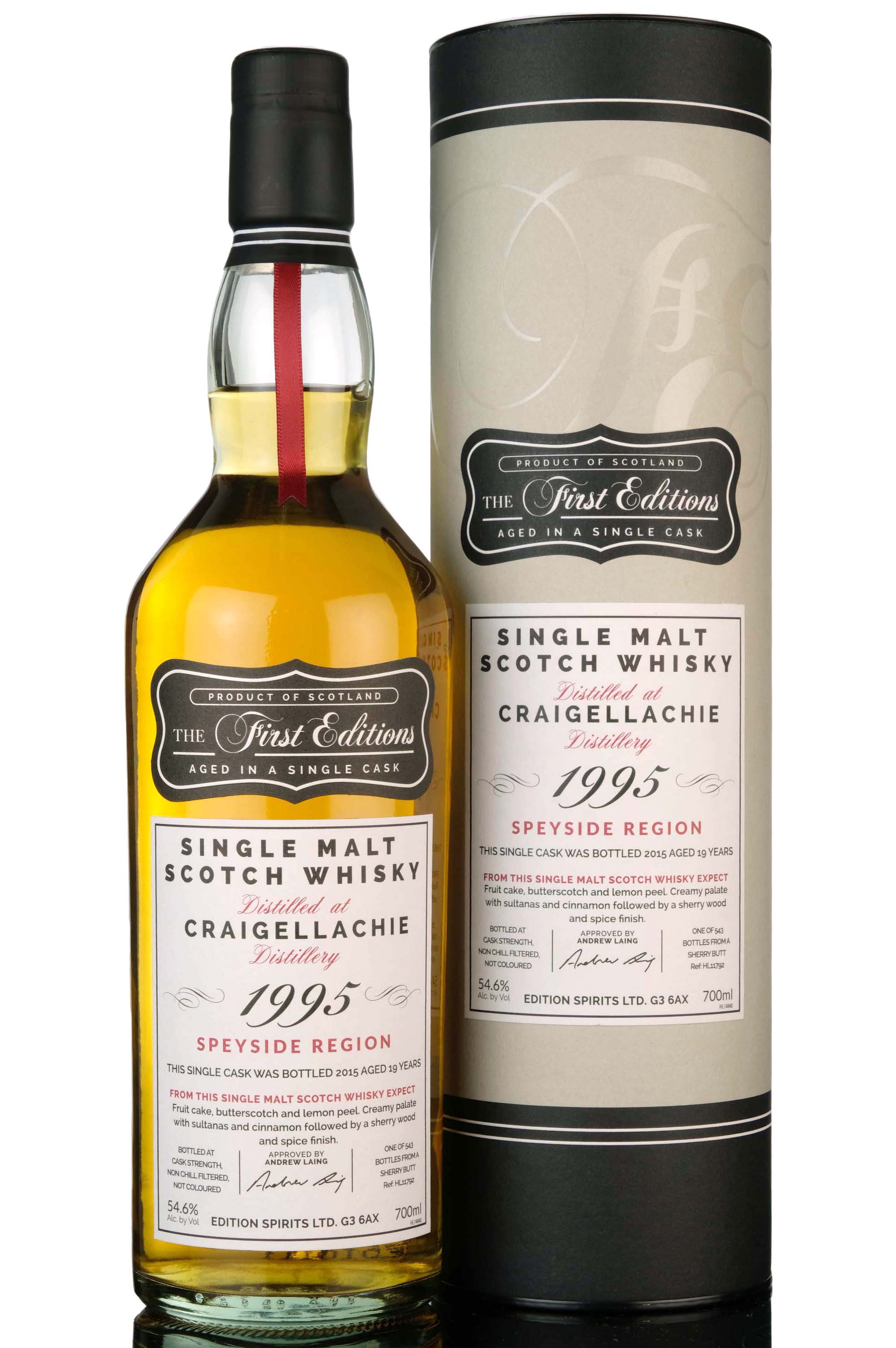 Craigellachie 1995-2015 - 19 Year Old - The First Editions - Single Cask 11792