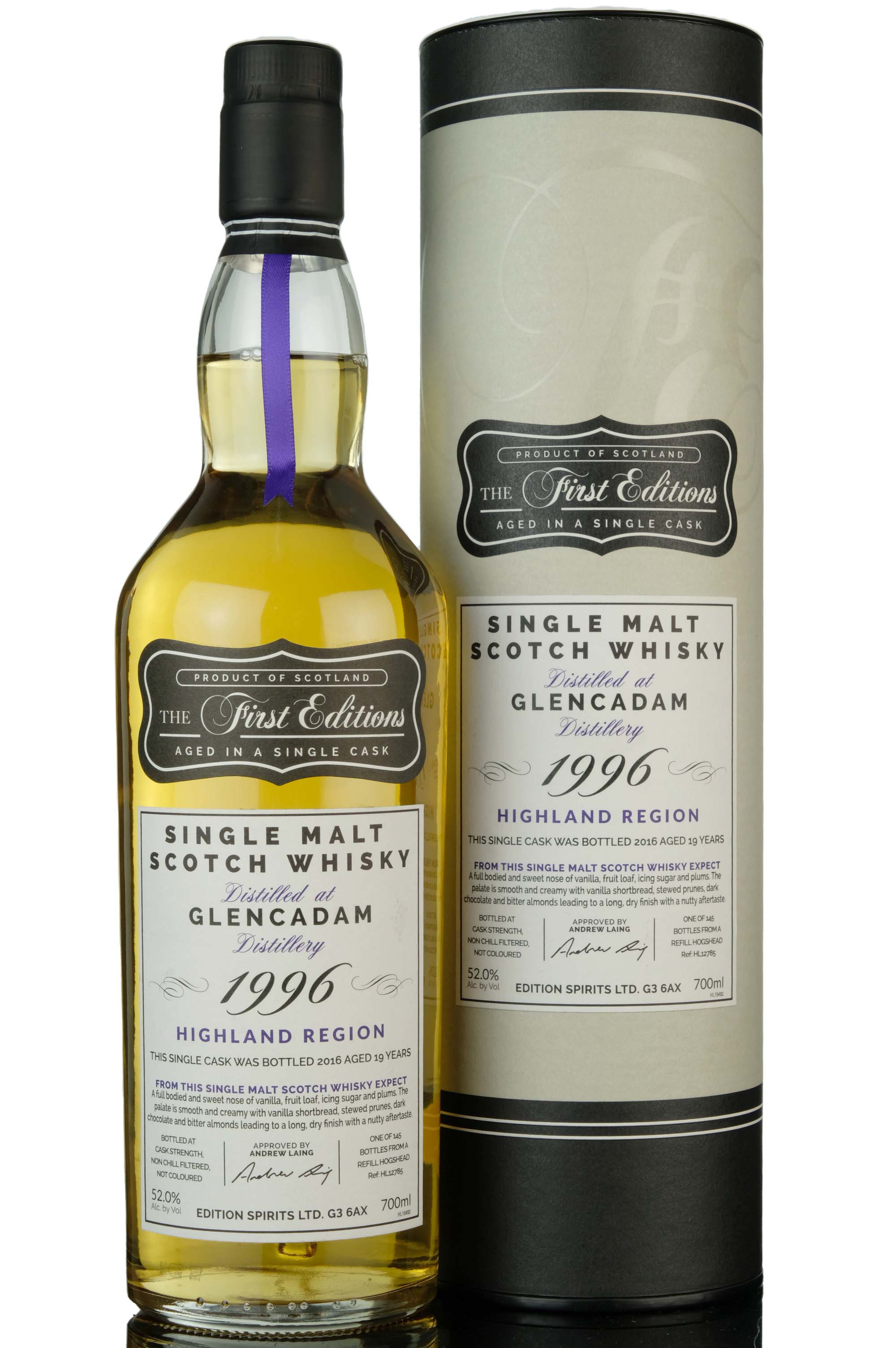 Glencadam 1996-2016 - 19 Year Old - The First Editions - Single Cask 12785