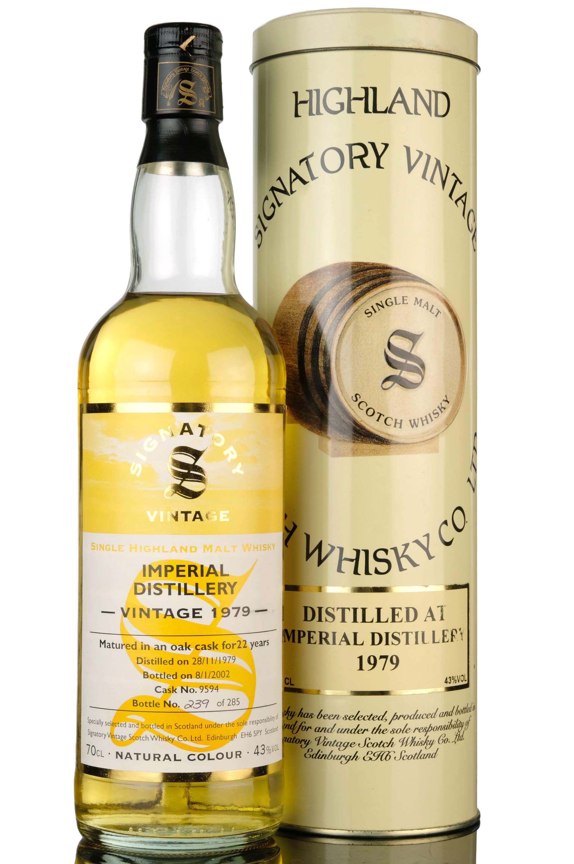Imperial 1979-2002 - 22 Year Old - Signatory Vintage - Single Cask 9594
