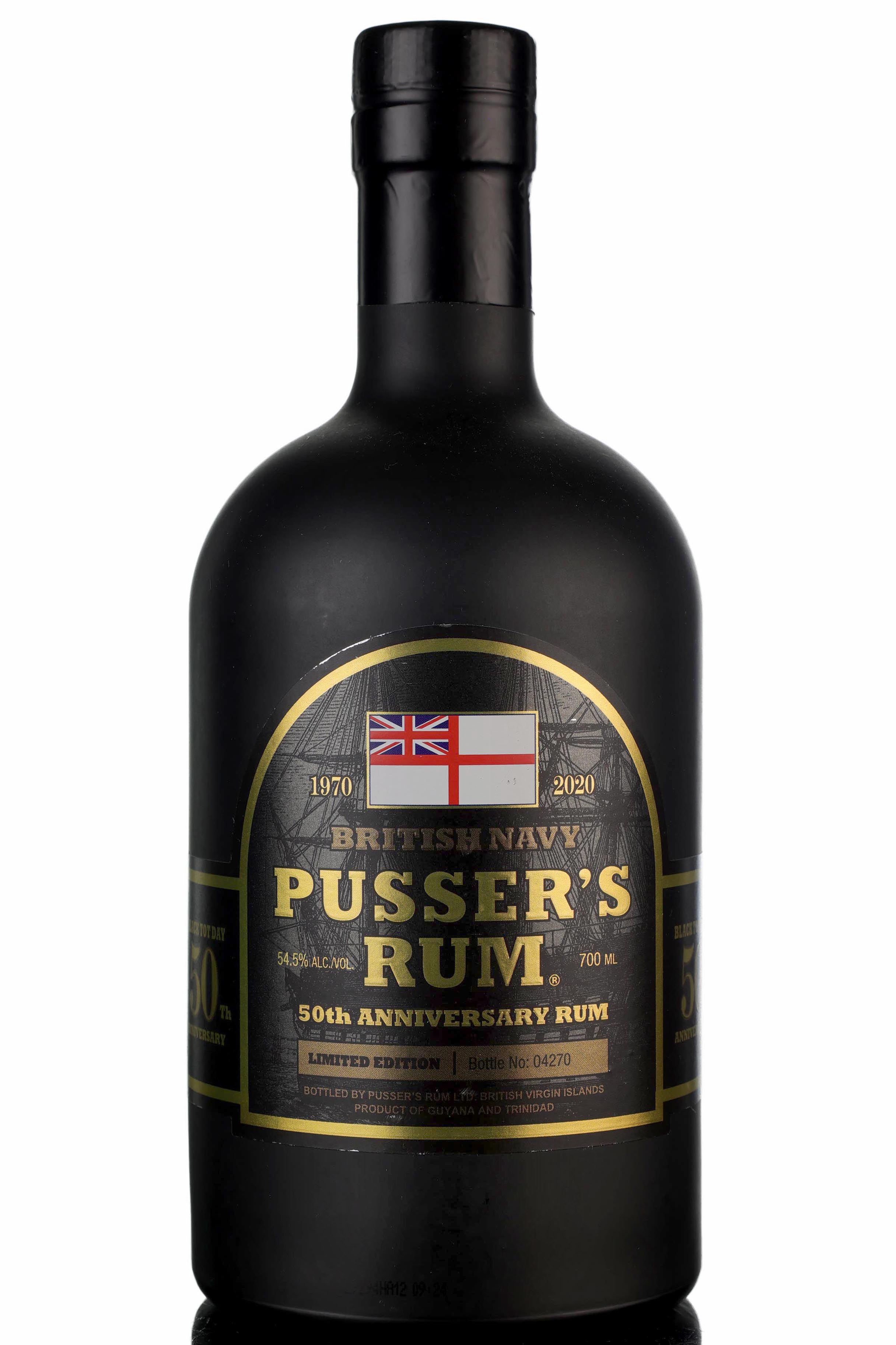 Pussers British Navy Rum - Black Tot Day 50th Anniversary 1970-2020