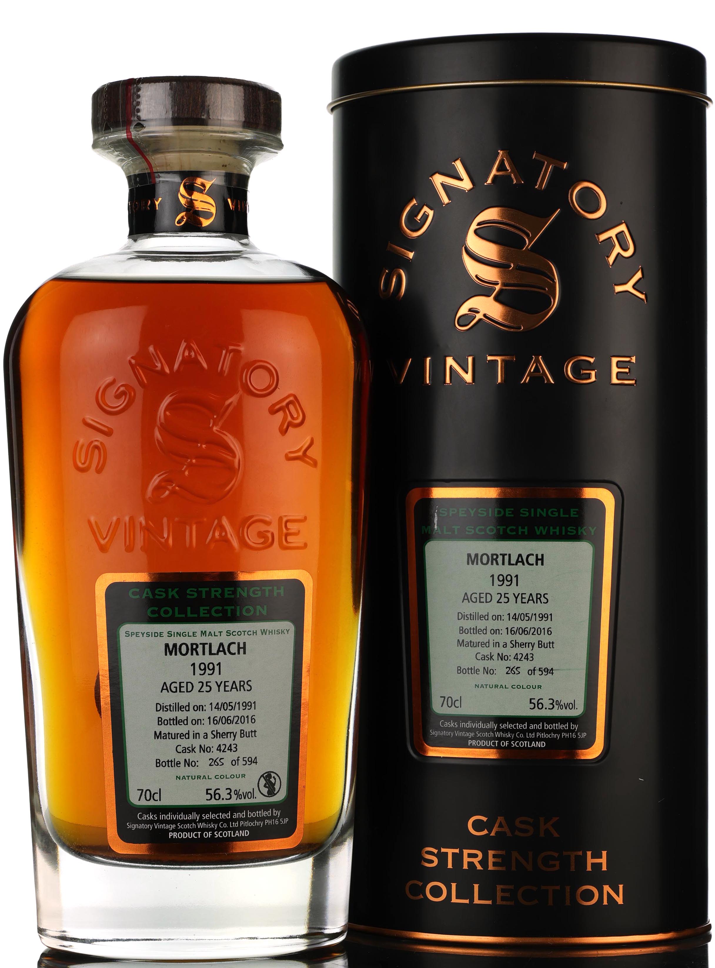 Mortlach 1991-2016 - 25 Year Old - Signatory Vintage - Cask Strength Collection - Single C