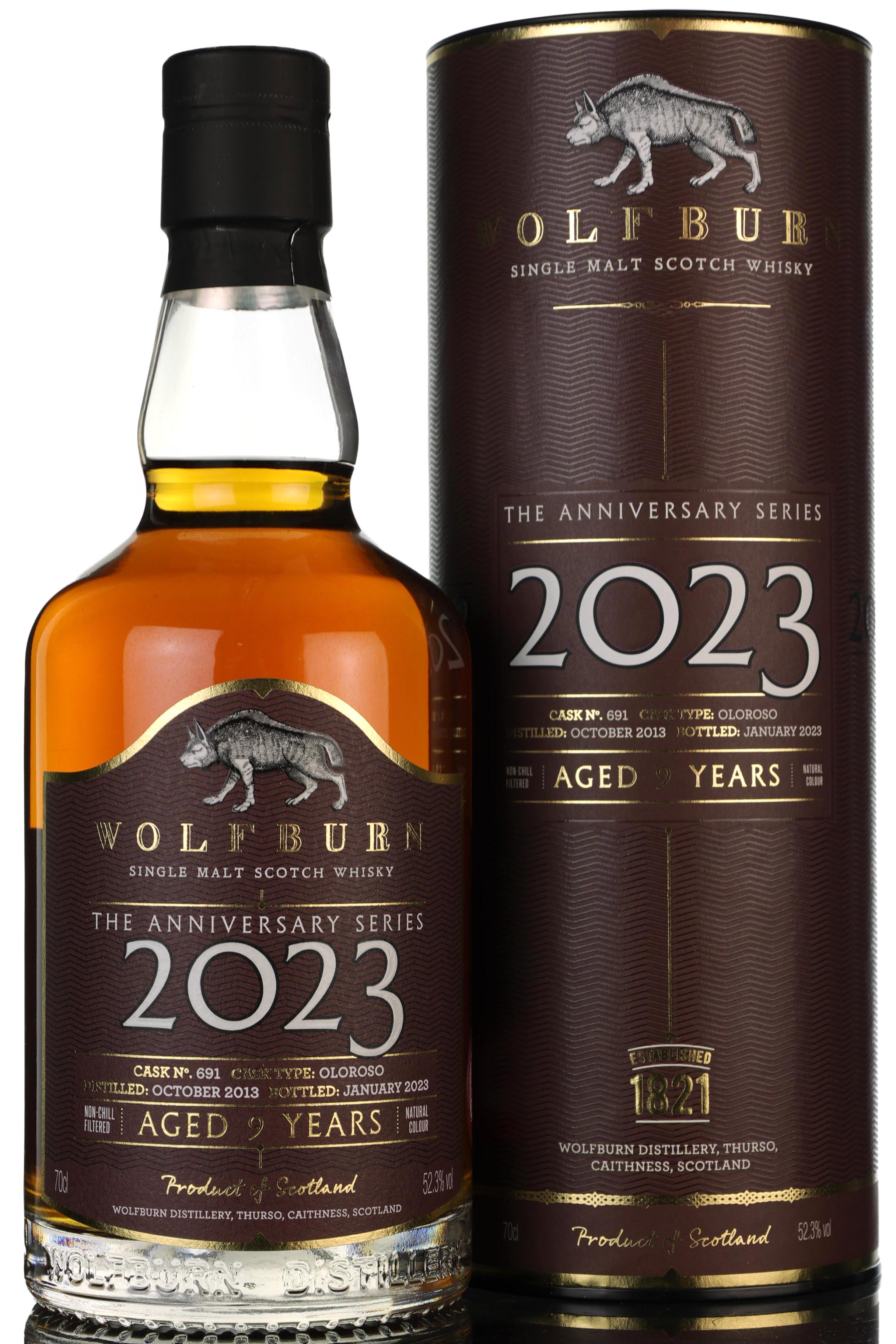 Wolfburn 2013-2023 - 9 Year Old - Single Cask 691 - The Anniversary Series