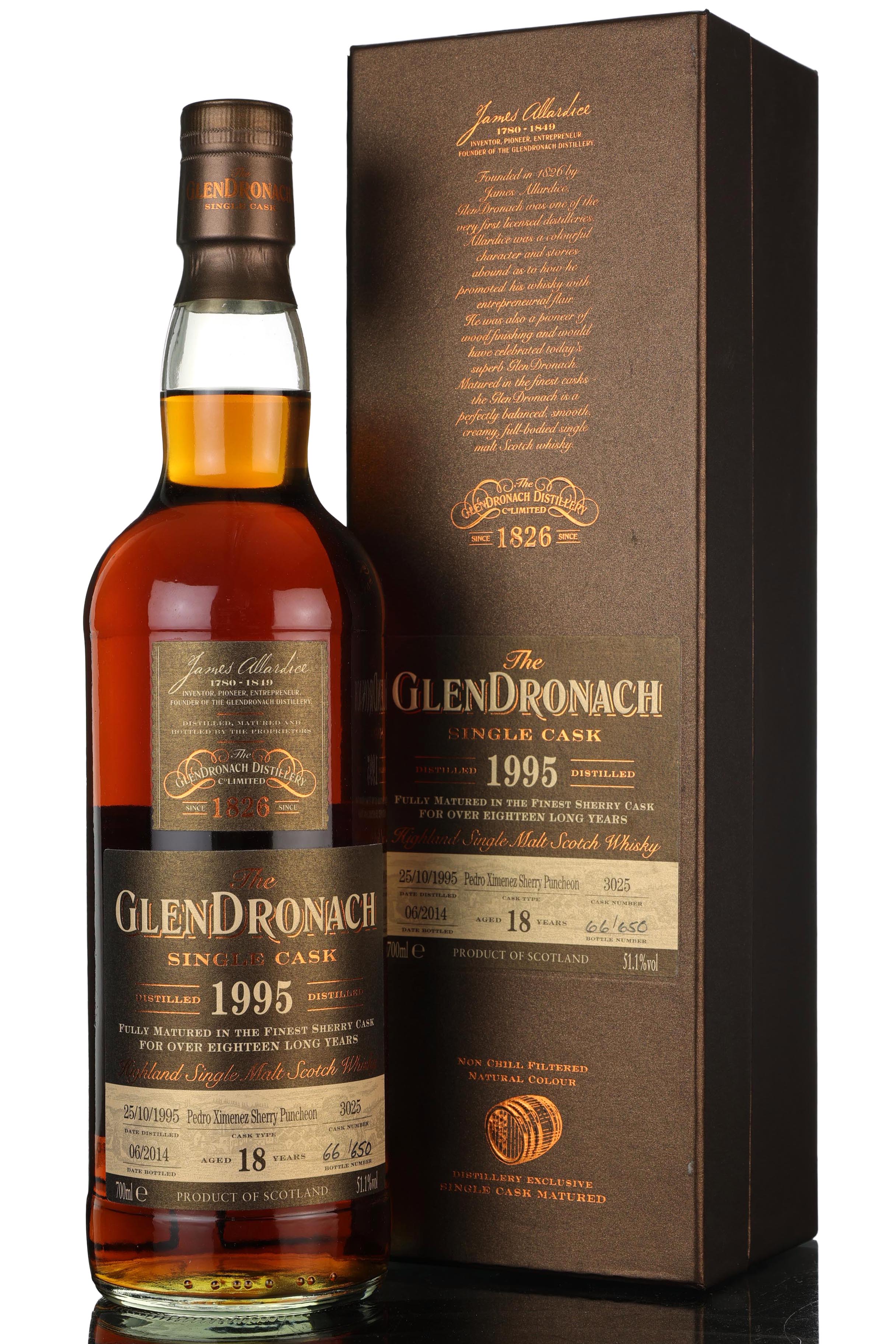 Glendronach 1995-2014 - 18 Year Old - Single Cask 3025 - Batch 10