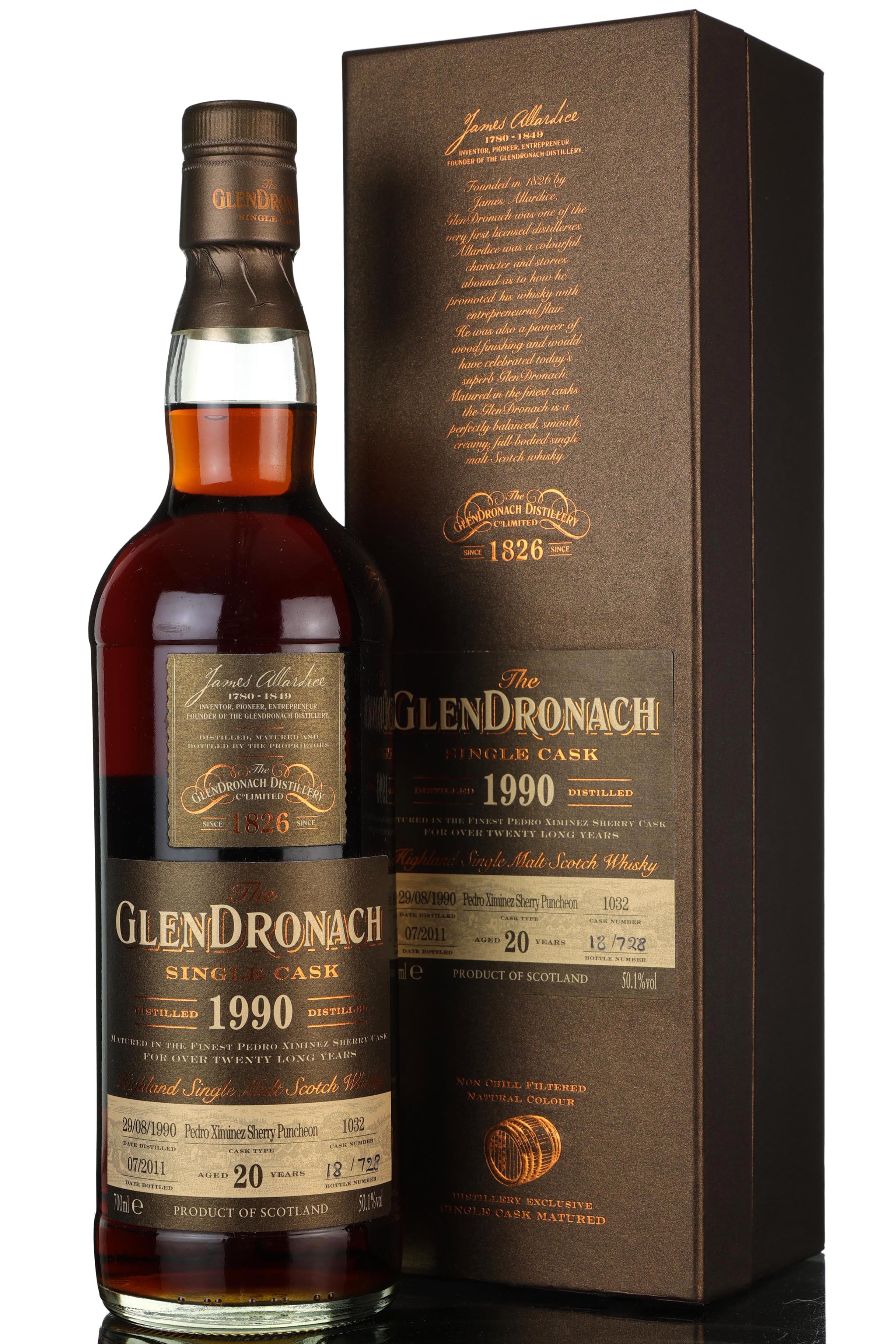 Glendronach 1990-2011 - 20 Year Old - Single Cask 1032 - Batch 4