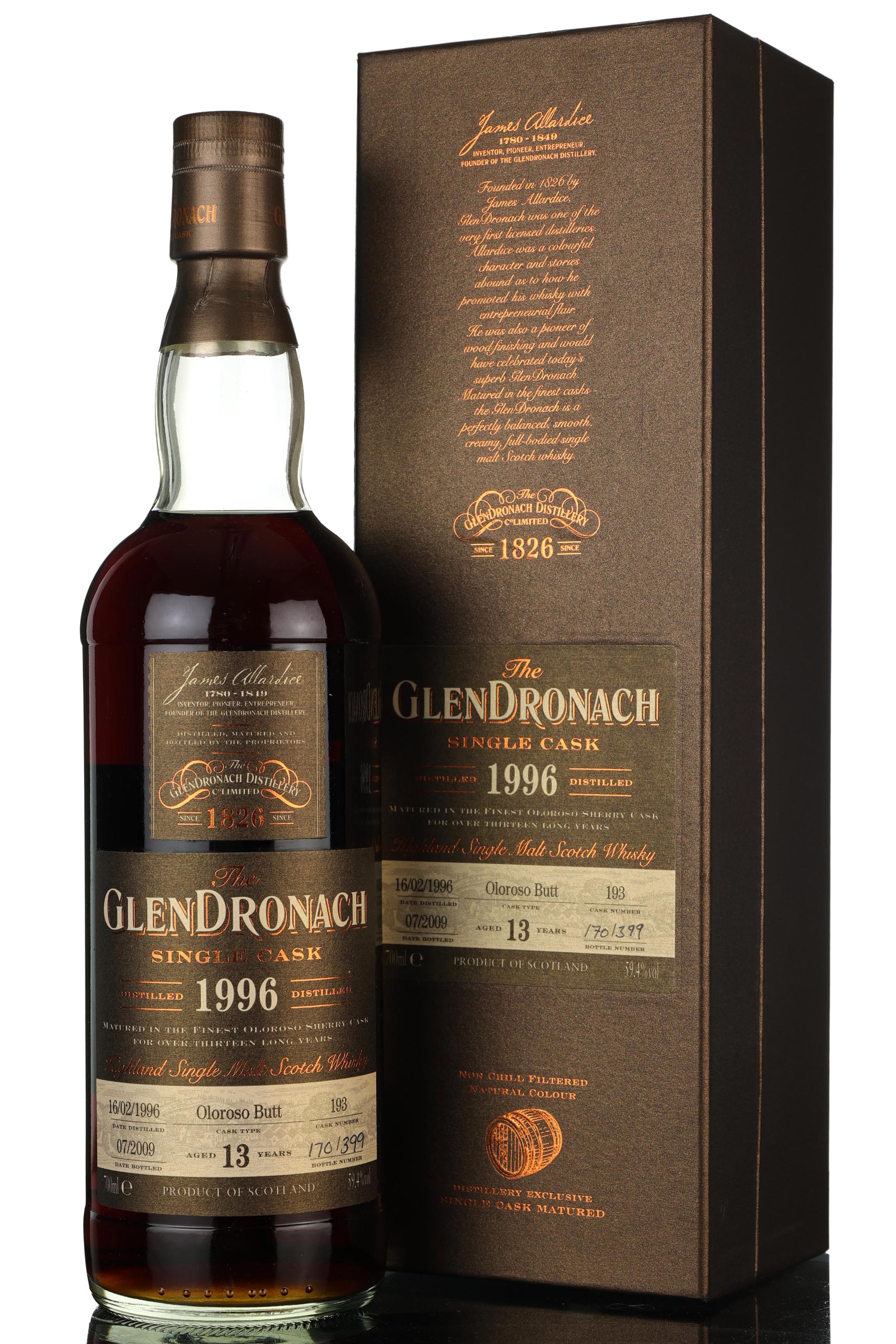 Glendronach 1996-2009 - 13 Year Old - Single Cask 193 - Batch 1