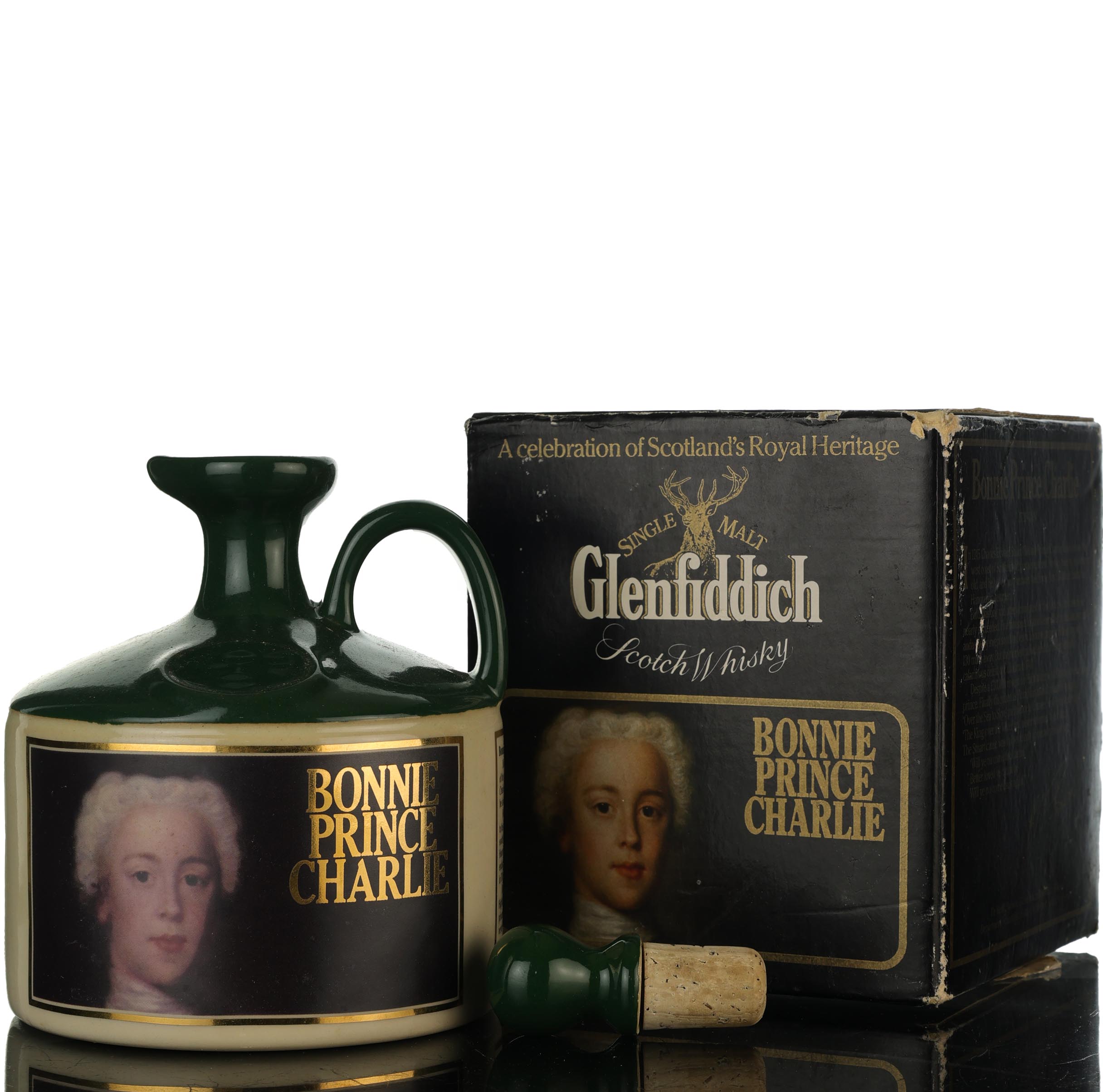 Glenfiddich Scotlands Royal Heritage - Bonnie Prince Charlie Ceramic - 1980s