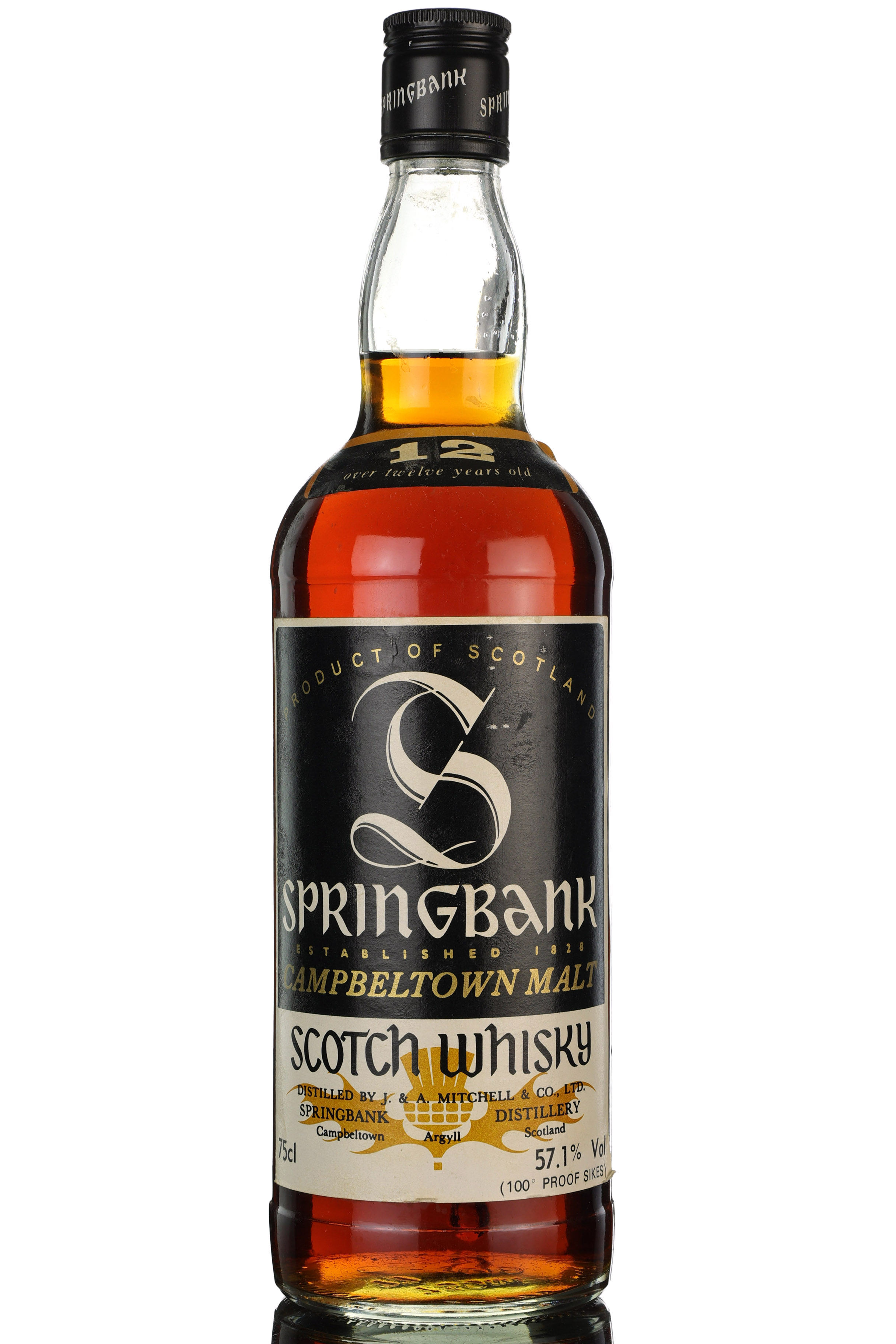 Springbank 12 Year Old - Sherry Cask - 1980s - 100 Proof
