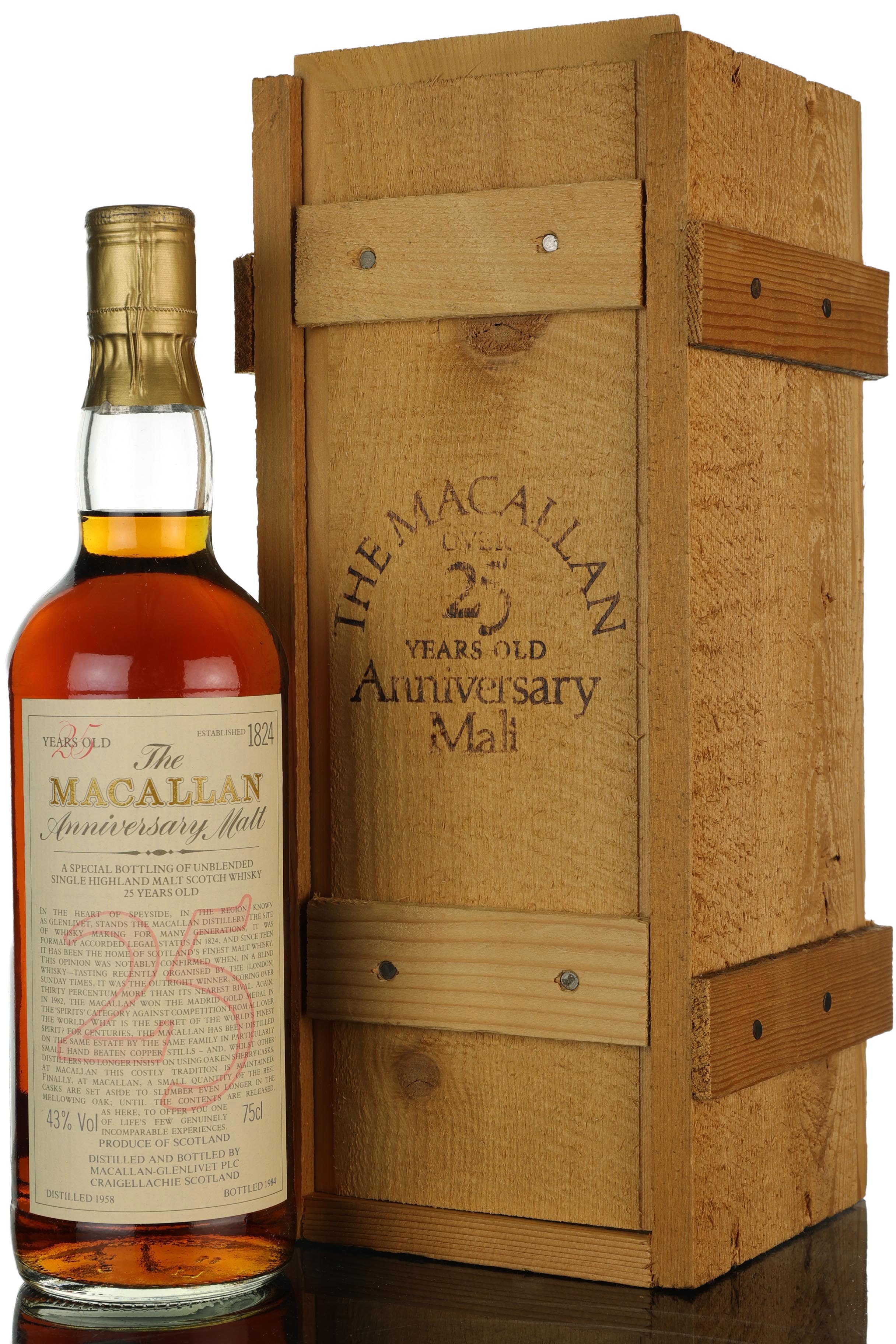 Macallan 1958-1984 - 25 Year Old Anniversary Malt