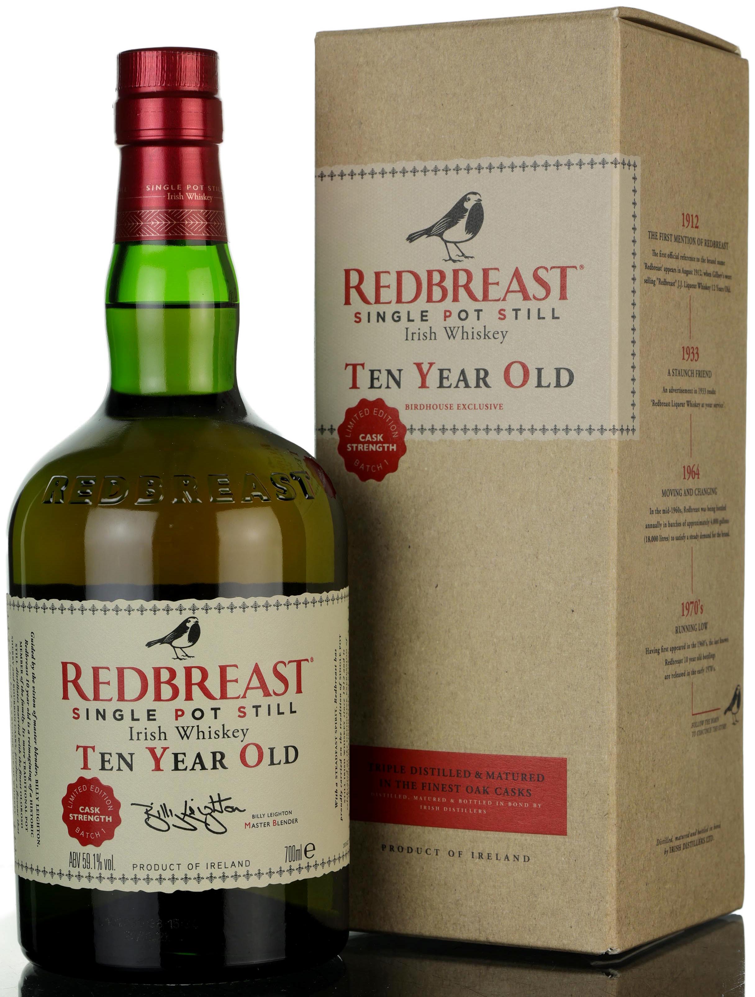 Redbreast 10 Year Old - Cask Strength Batch 1 - 2021 Release