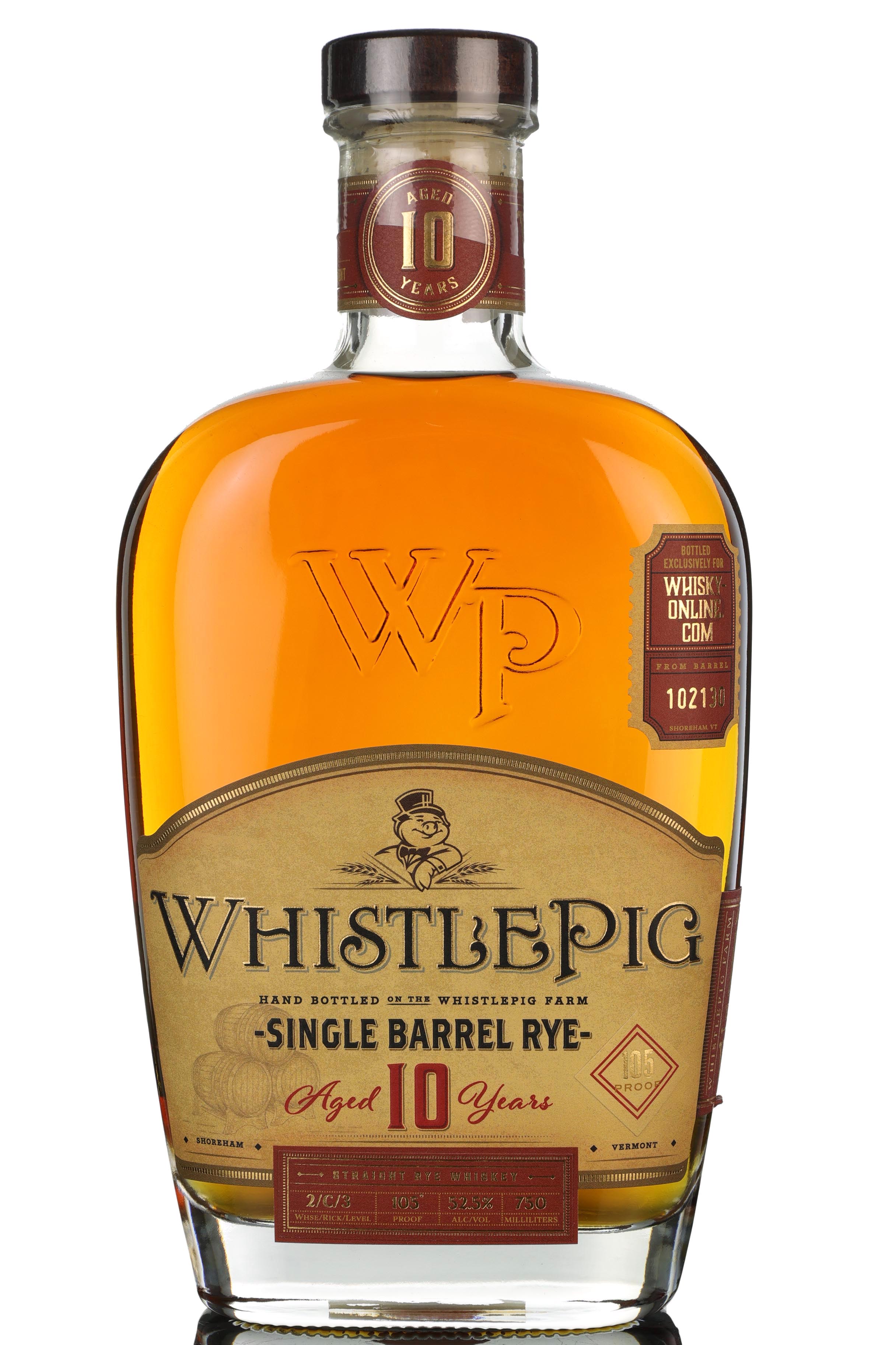 WhistlePig 10 Year Old - Single Barrel 102130 - 2020 Release - Whisky-Online Exclusive