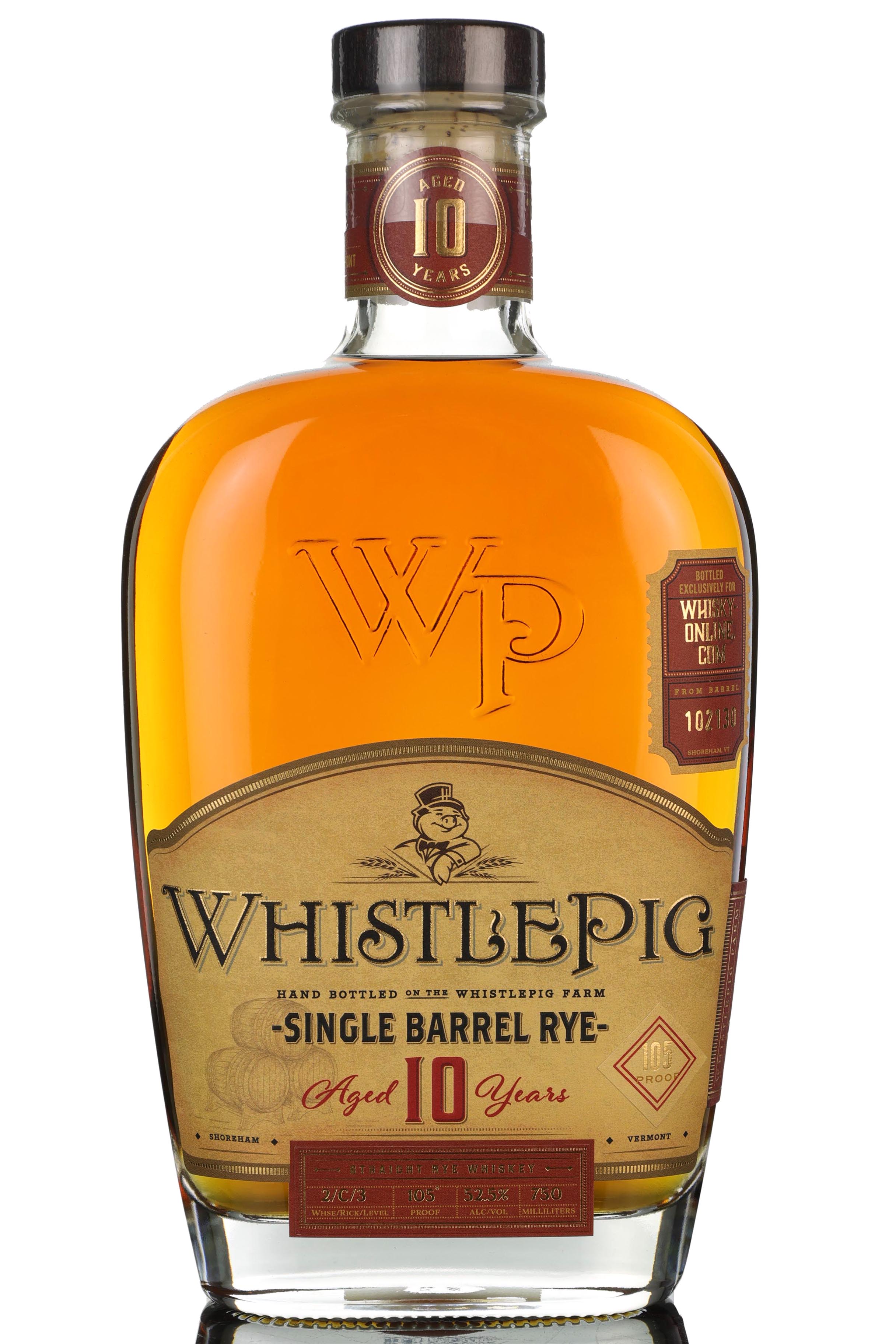 WhistlePig 10 Year Old - Single Barrel 102130 - 2020 Release - Whisky-Online Exclusive