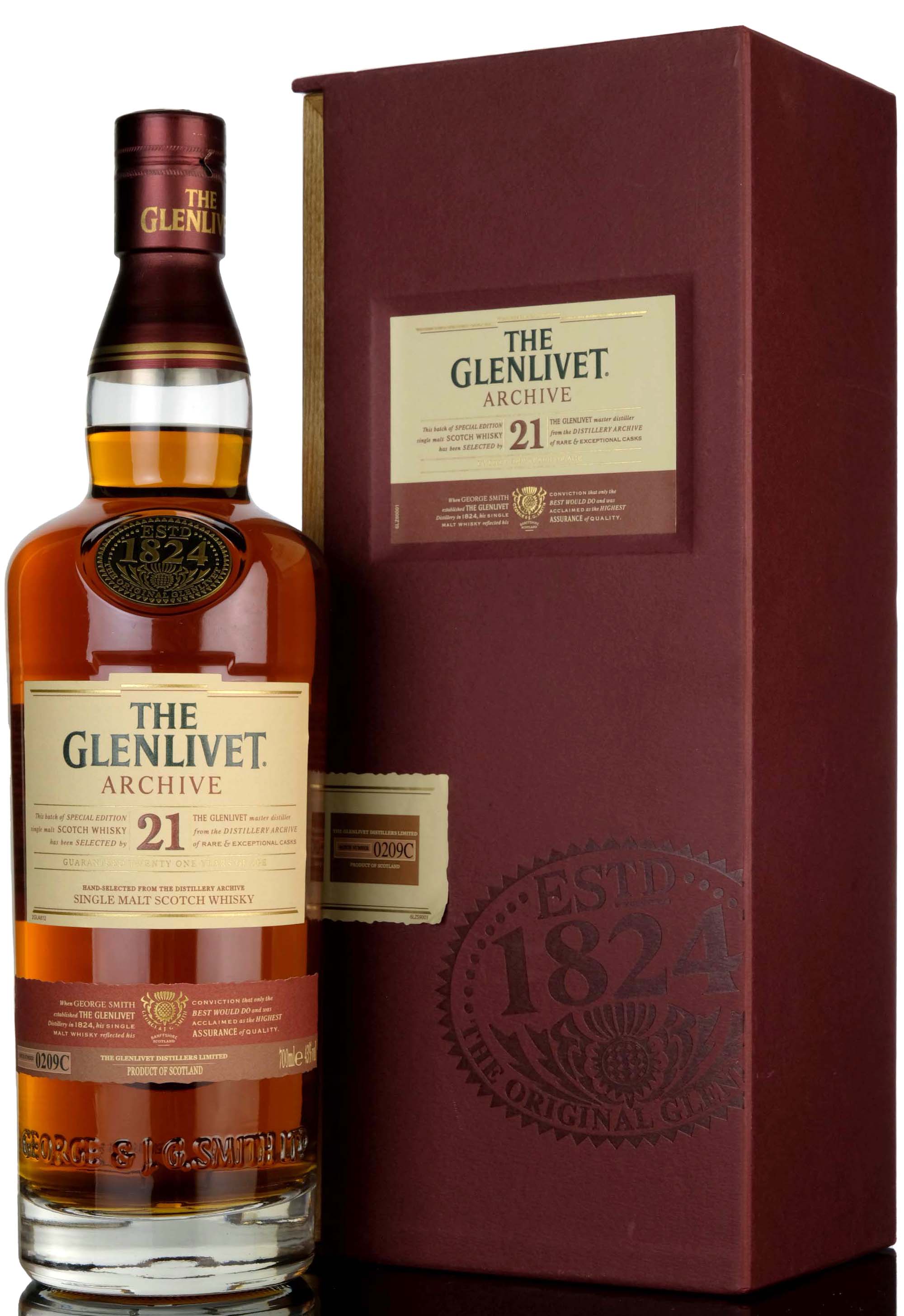 Glenlivet 21 Year Old - Archive - Small Batch - 2009 Release