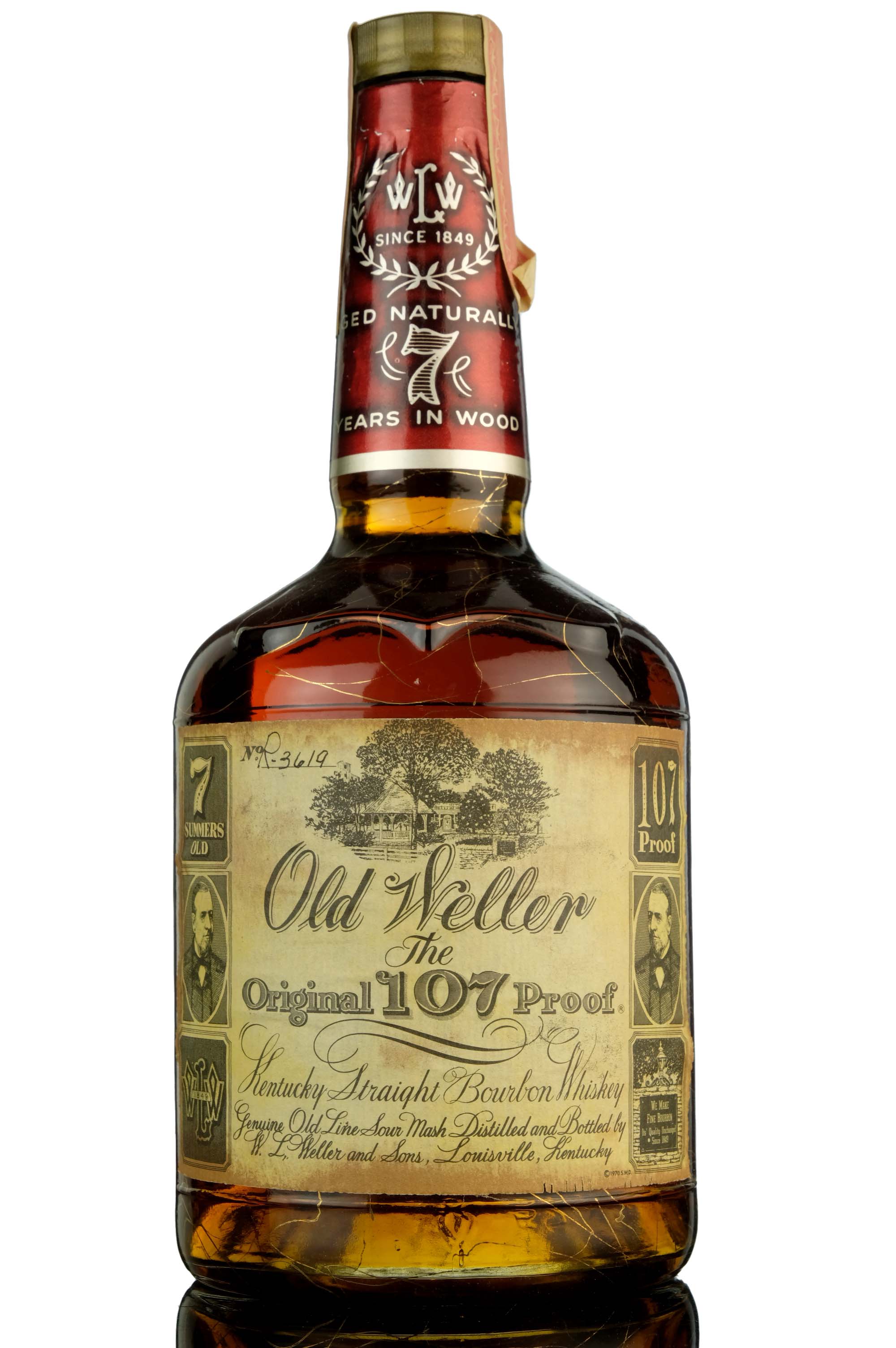 Old Weller 7 Year Old - The Original 107 Proof - 1985 Release