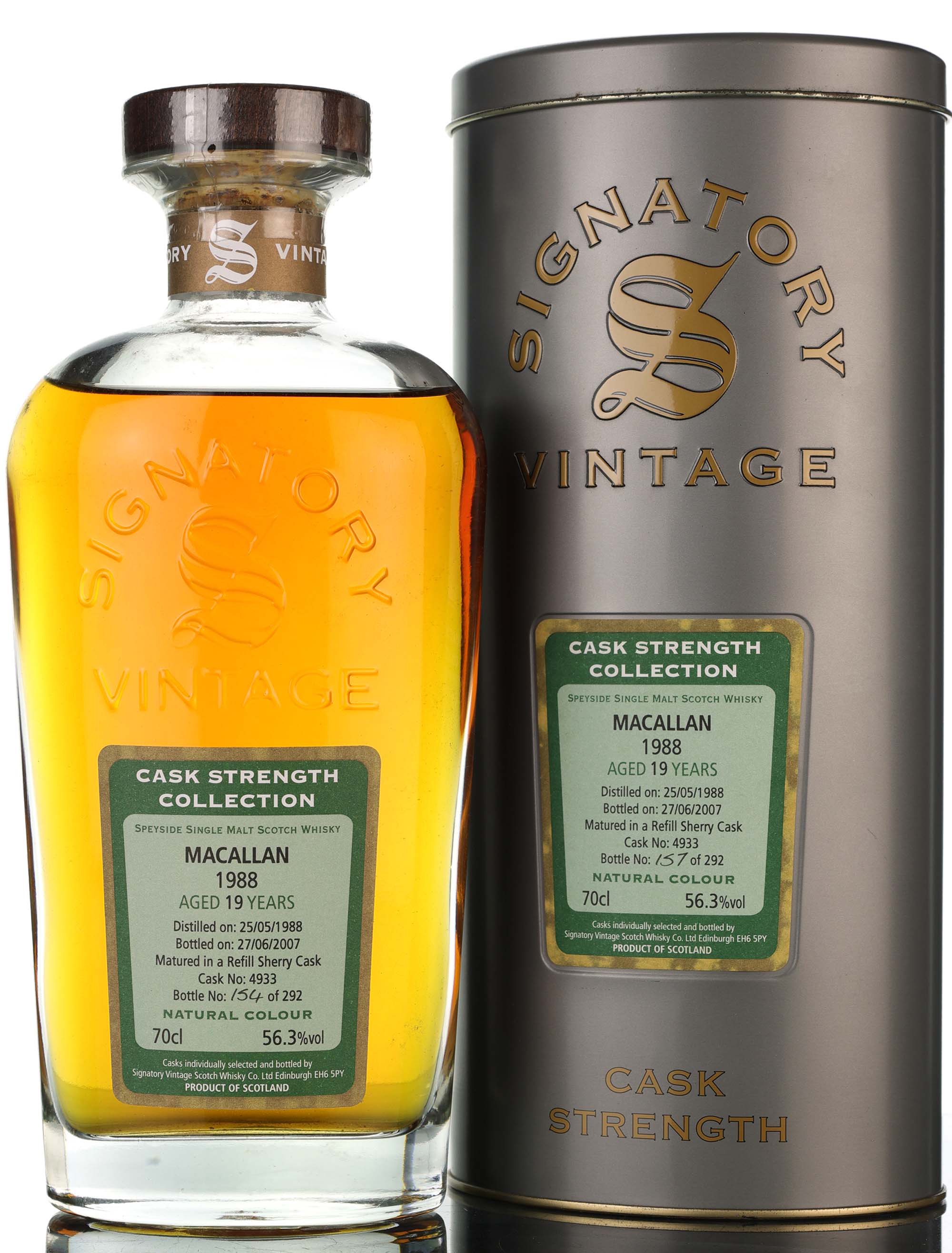 Macallan 1988-2007 - 19 Year Old - Signatory Vintage - Cask Strength Collection - Single C