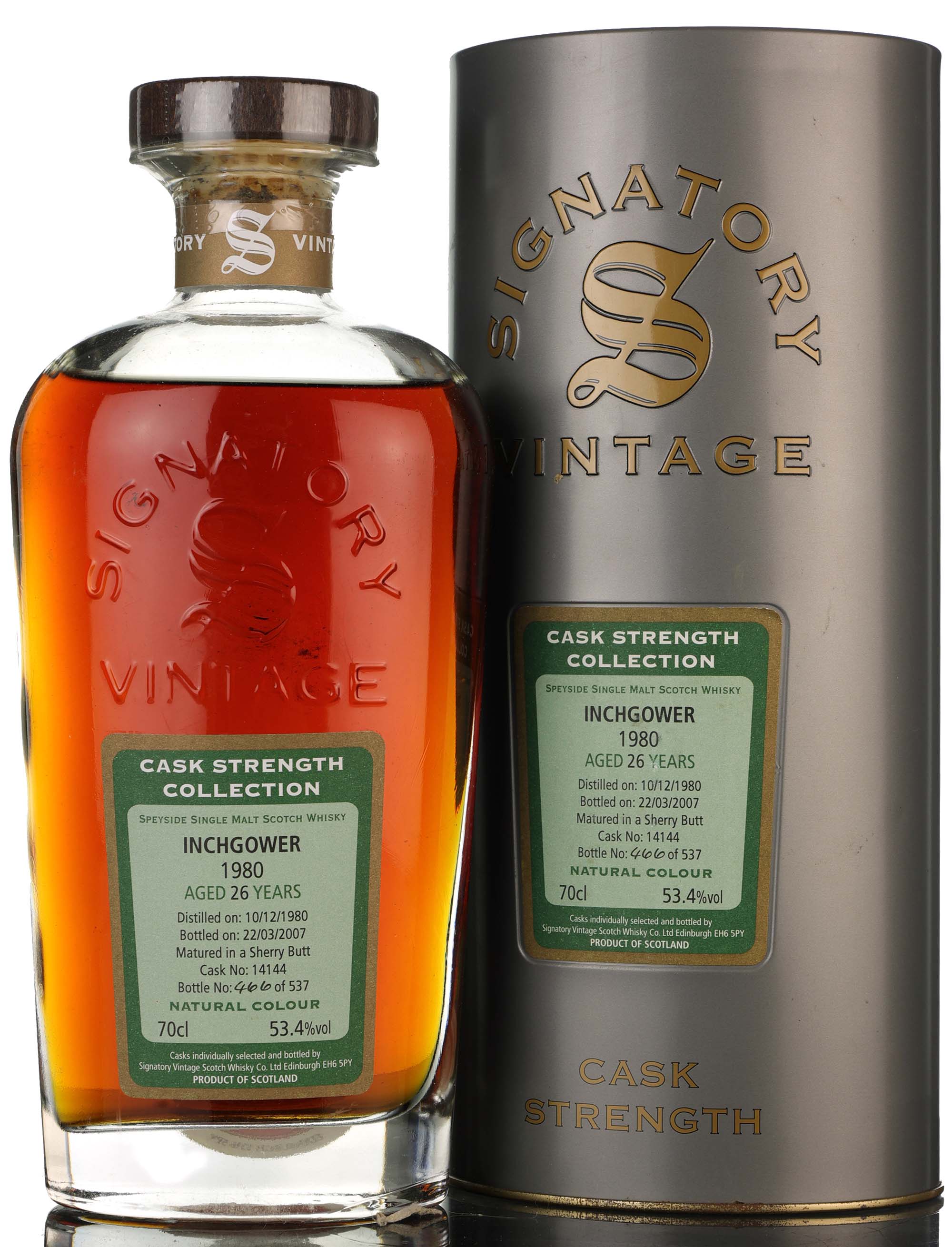 Inchgower 1980-2007 - 26 Year Old - Signatory Vintage - Cask Strength Collection - Single 