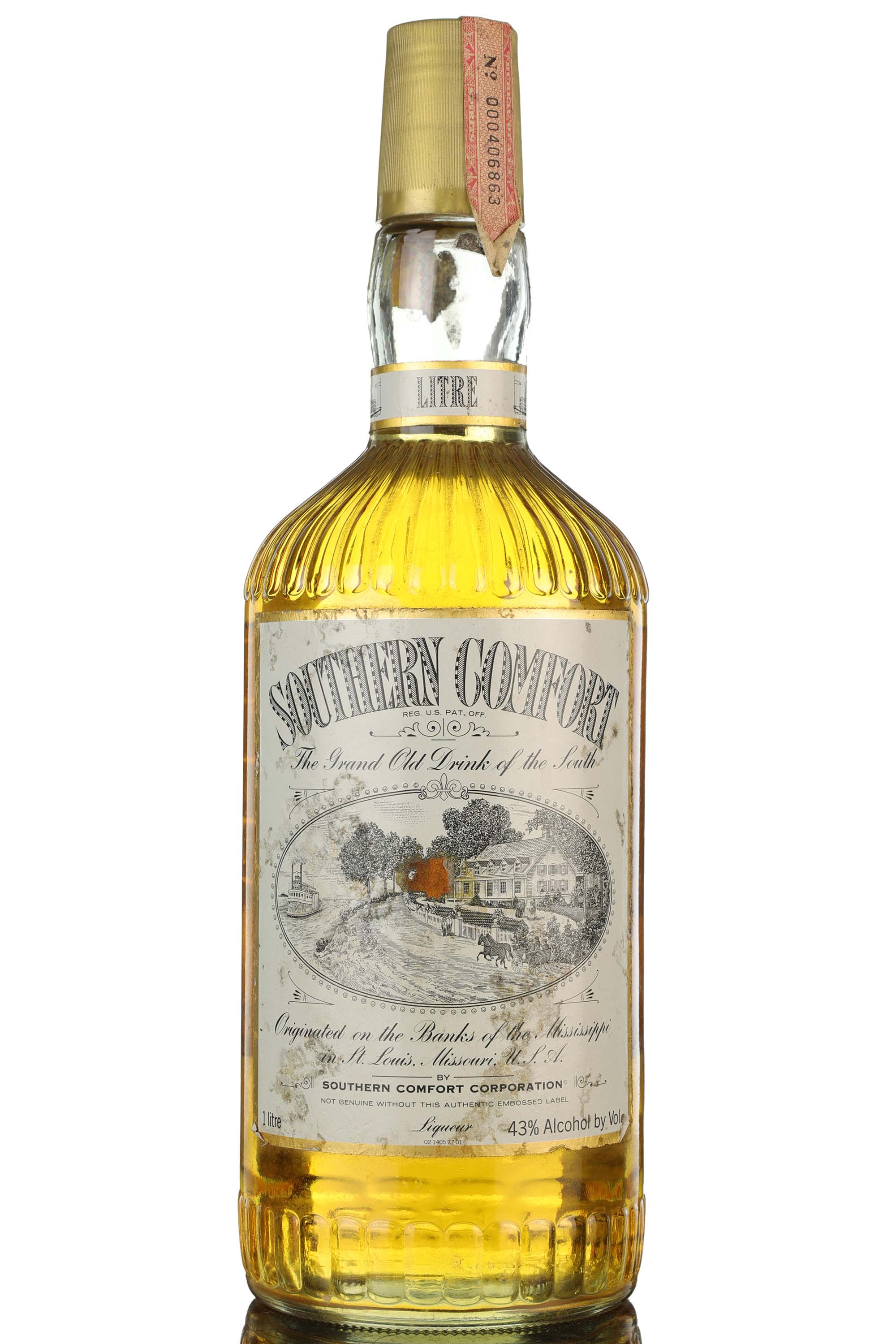 Southern Comfort Whiskey Liqueur - 1980s - 1 Litre