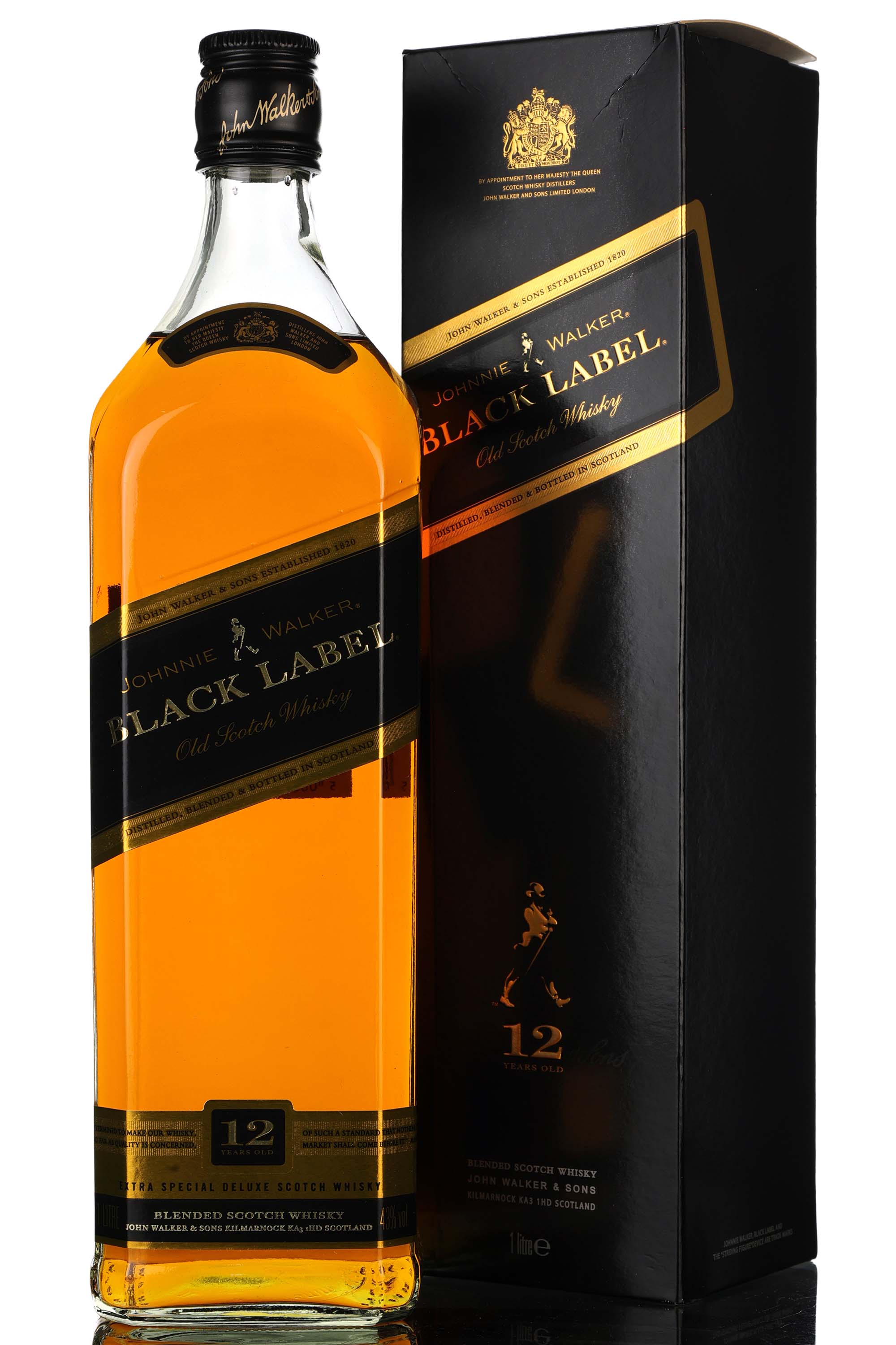 Johnnie Walker 12 Year Old - Black Label - Extra Special - 1 Litre