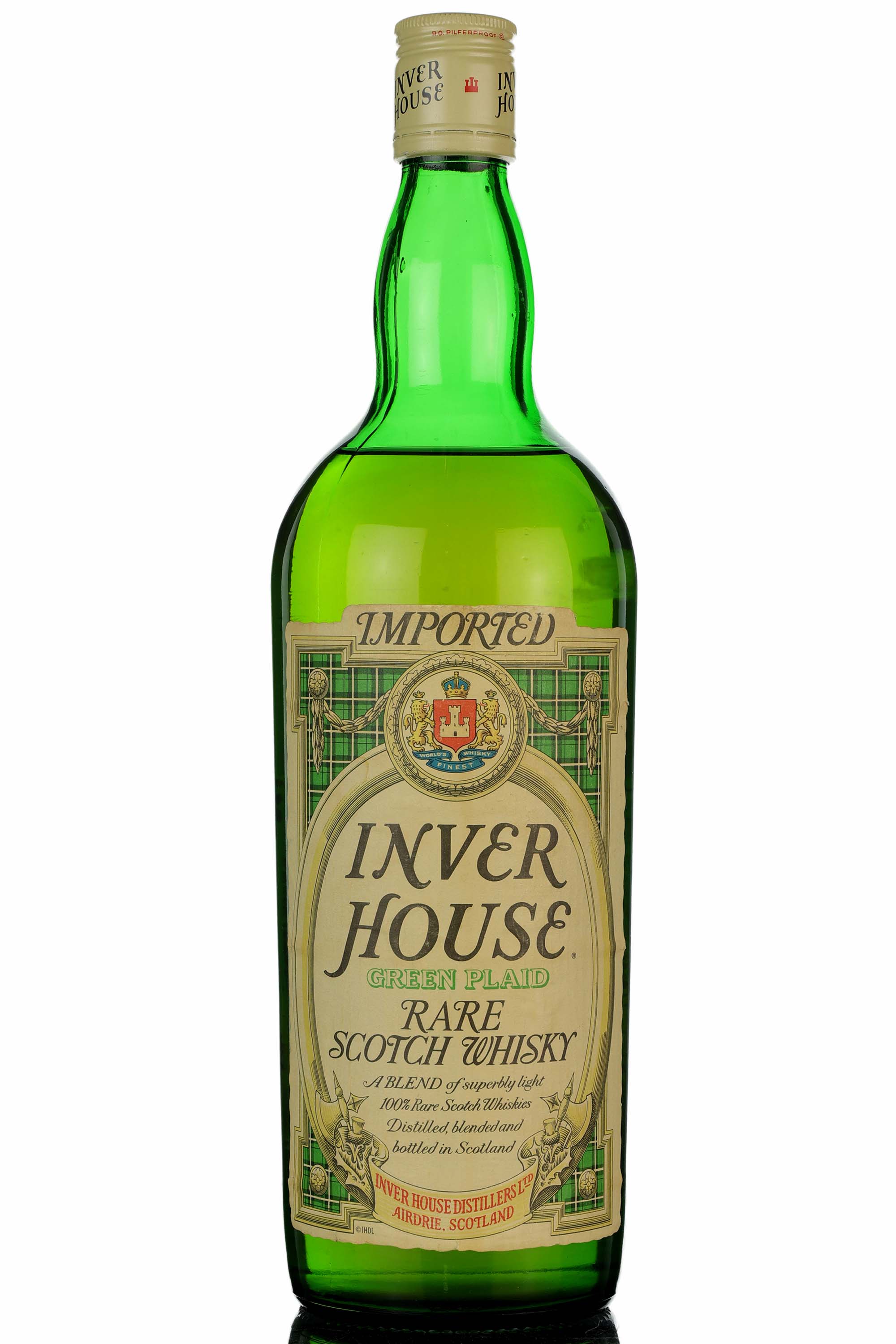 Inver House Green Plaid - 1980s - 1 Litre