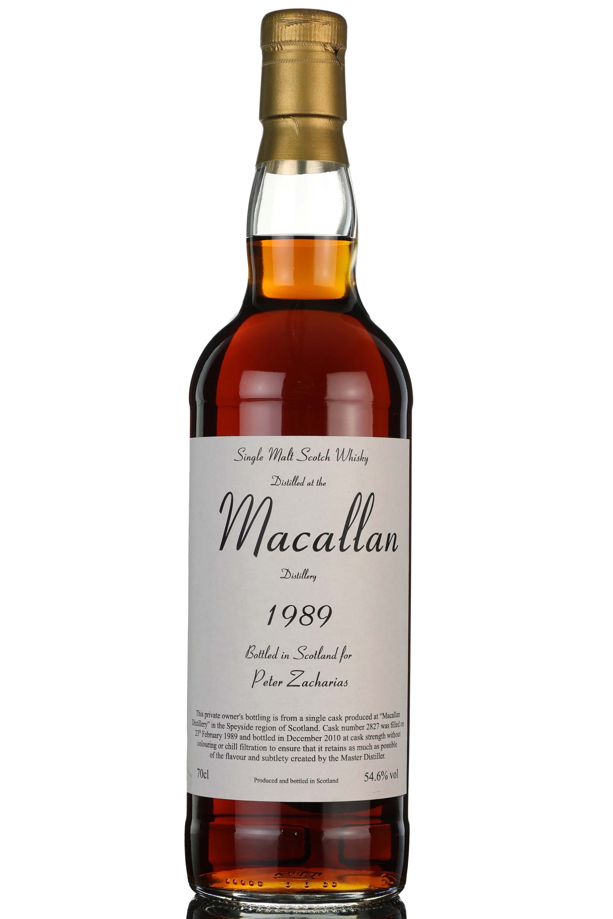 Macallan 1989-2010 - 21 Year Old - Single Cask 2827 - Peter Zacharias Private Bottling