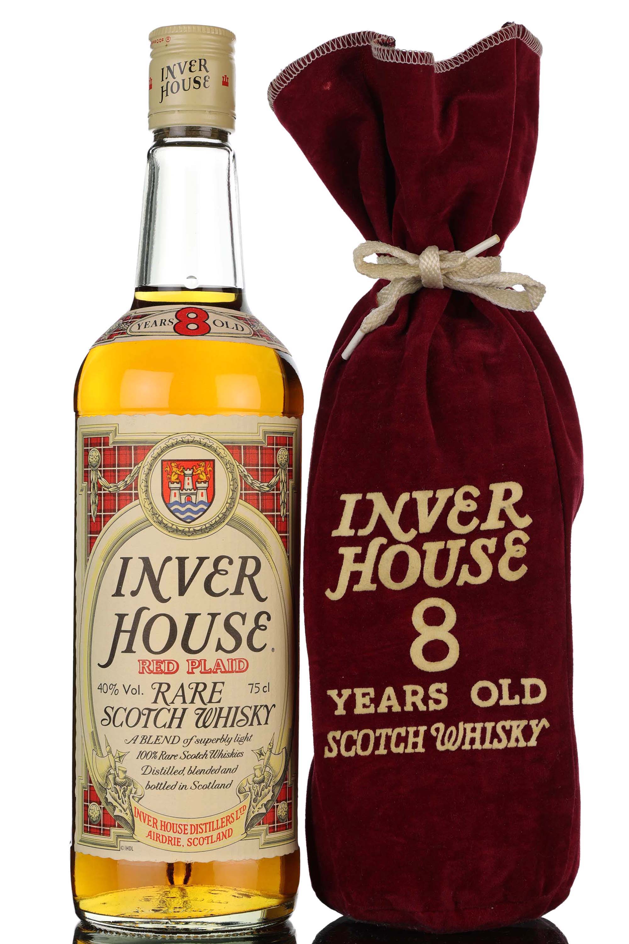 Inver House 8 Year Old - Red Plaid - 1980s