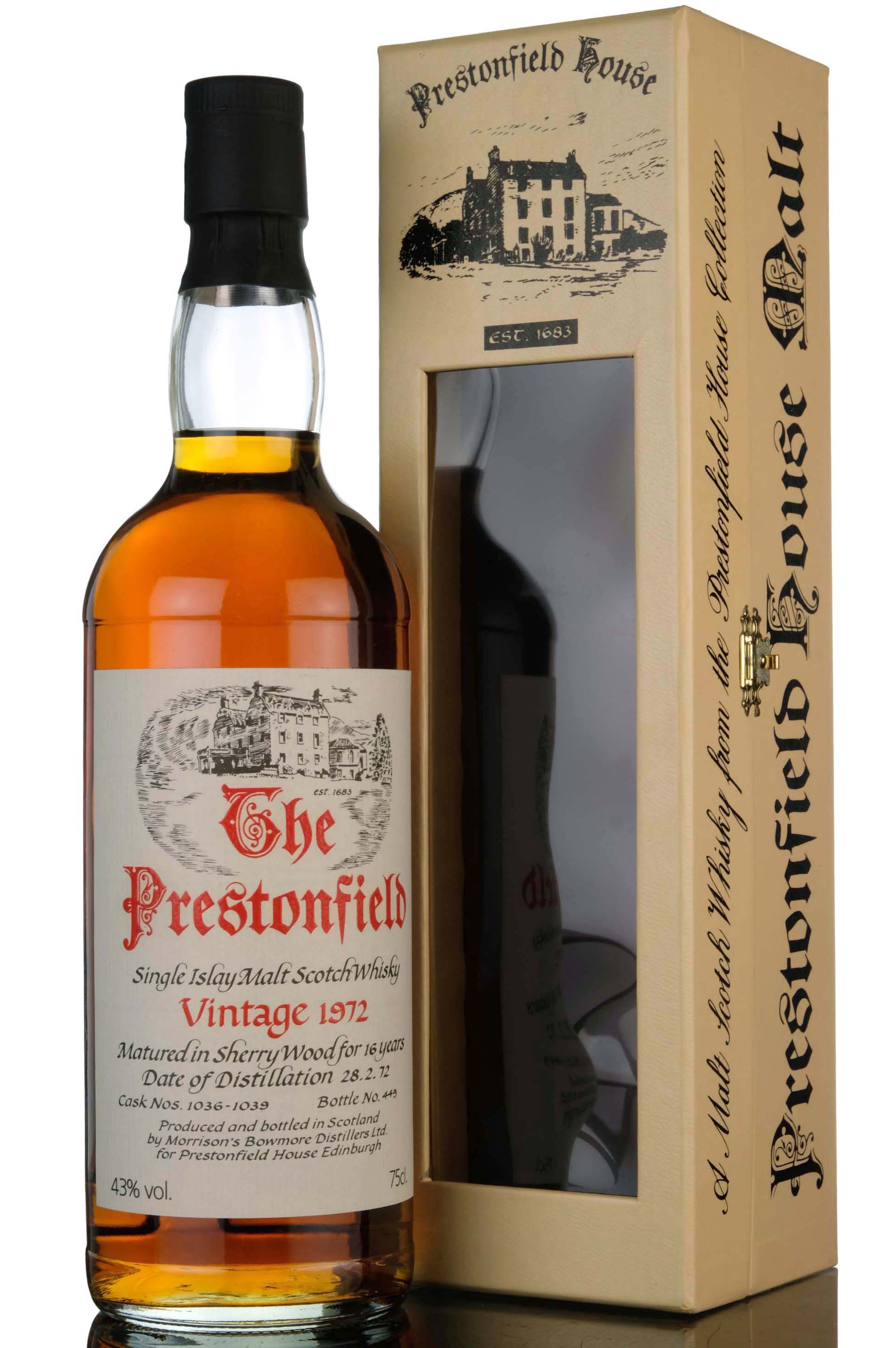 Bowmore 1972 - 16 Year Old - The Prestonfield - Casks 1036-1039