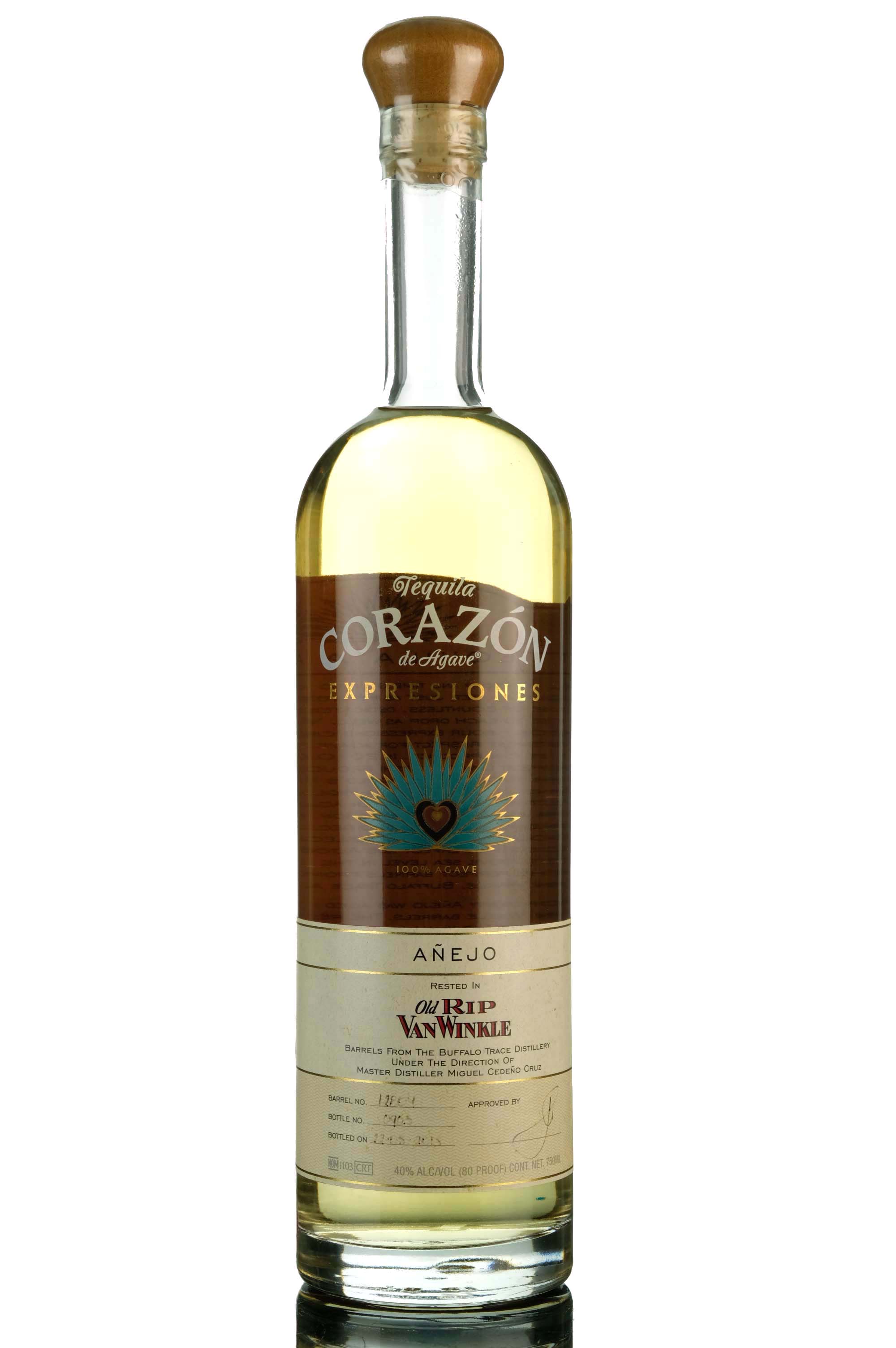 Corazon Anejo Tequila - Old Rip Van Winkle Cask - 2015 Release
