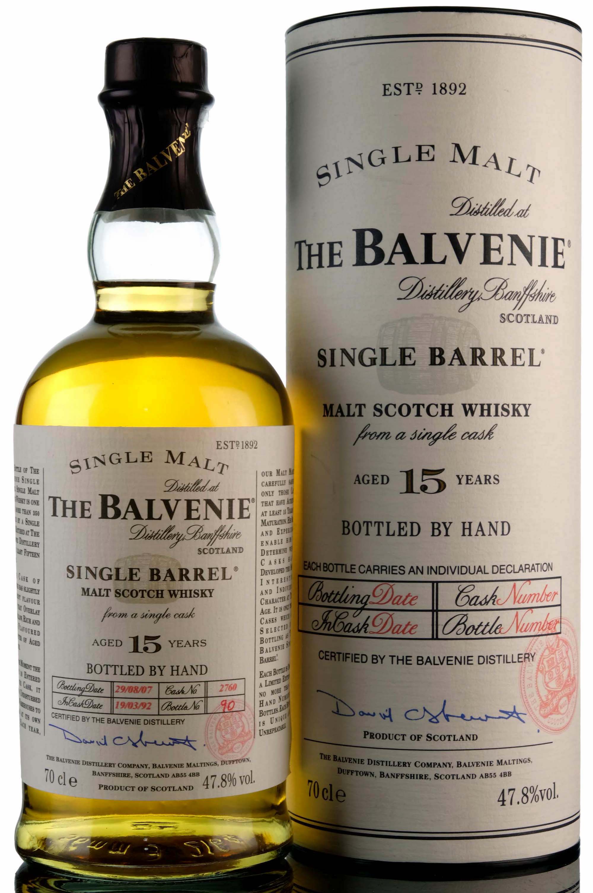 Balvenie 1992-2007 - 15 Year Old - Single Barrel 2760