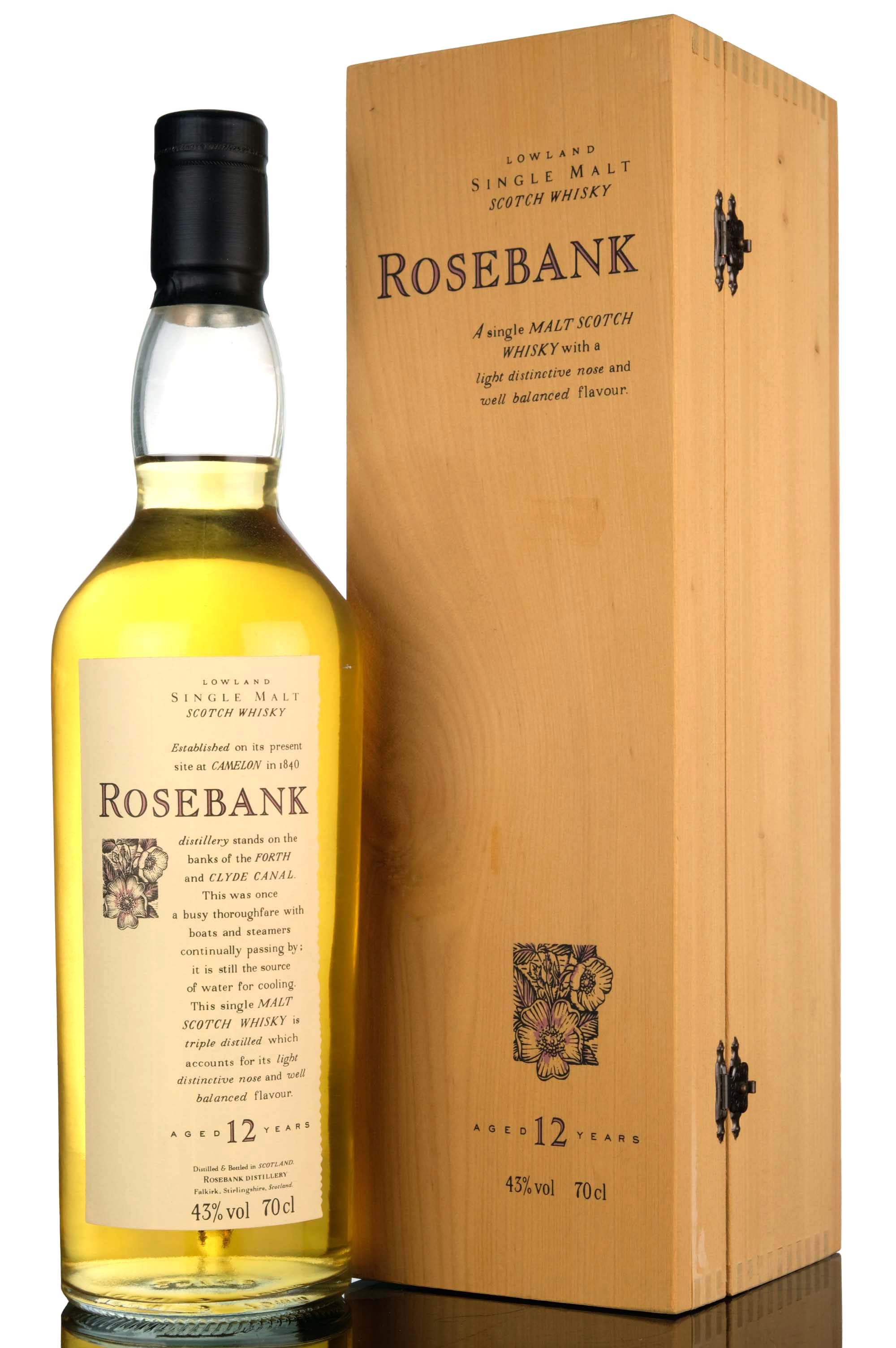 Rosebank 12 Year Old - Flora & Fauna - Wooden Box