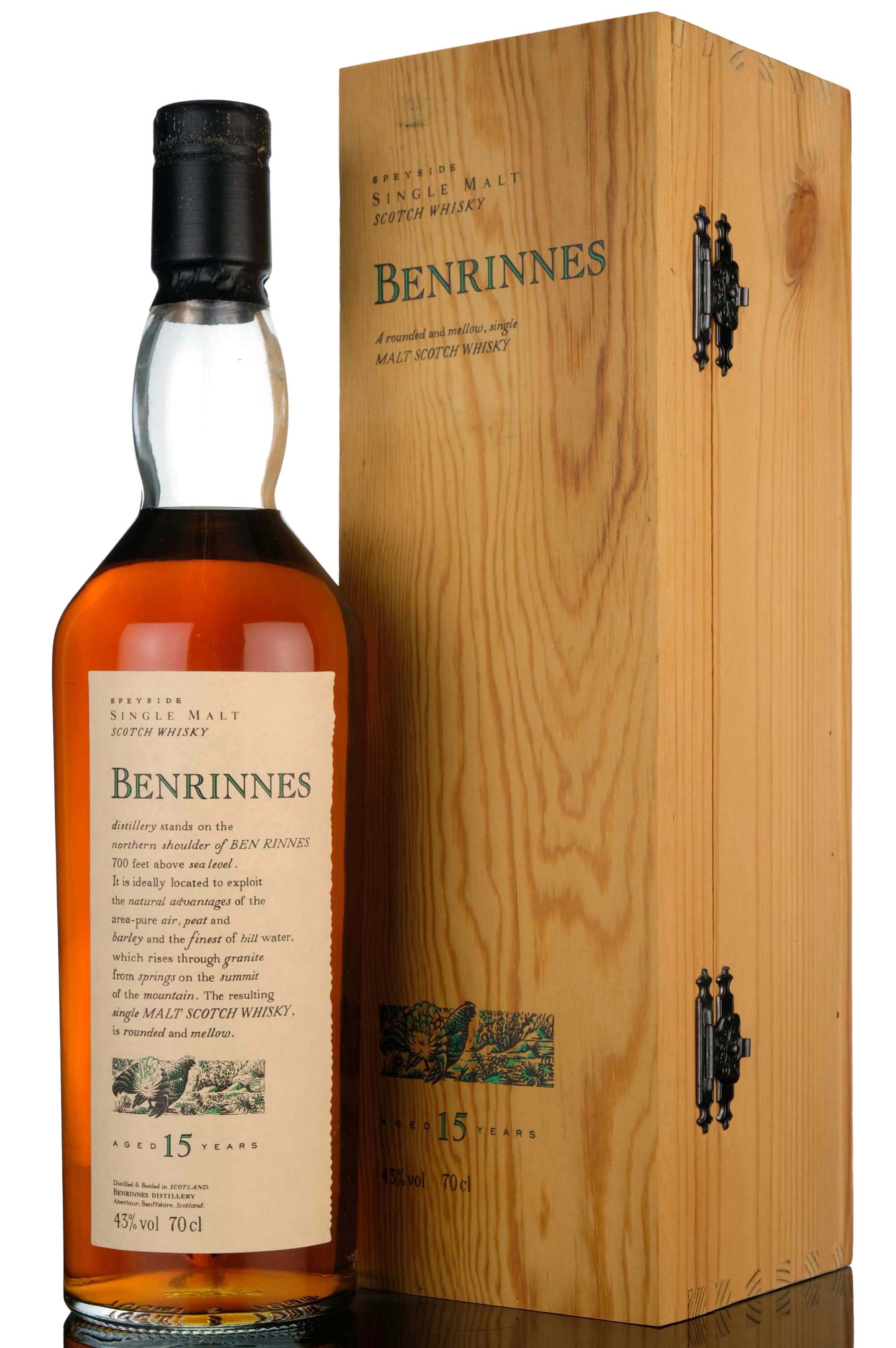 Benrinnes 15 Year Old - Flora & Fauna - Wooden Box