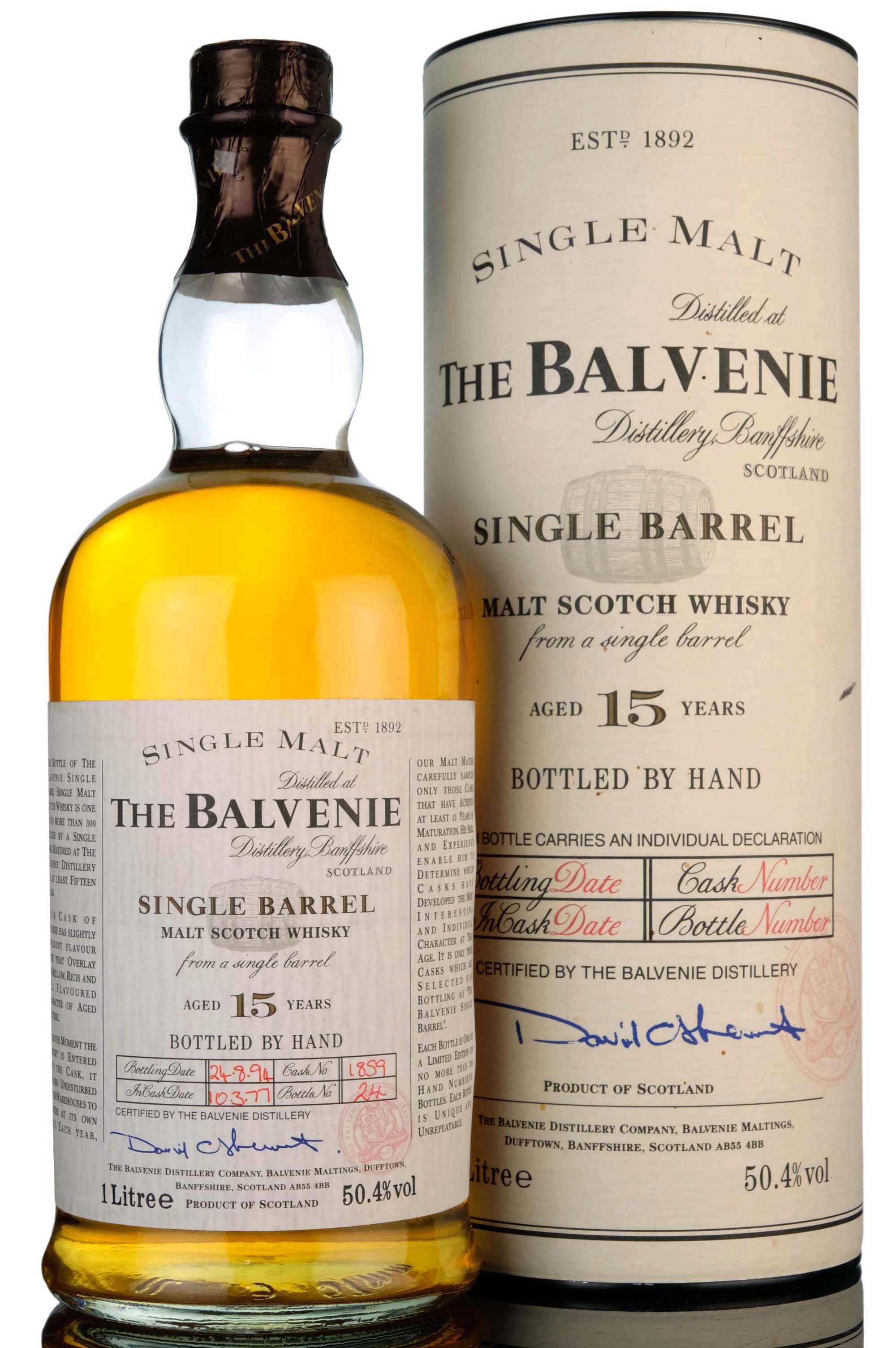 Balvenie 1977-1994 - 15 Year Old - Single Barrel 1859 - 1 Litre