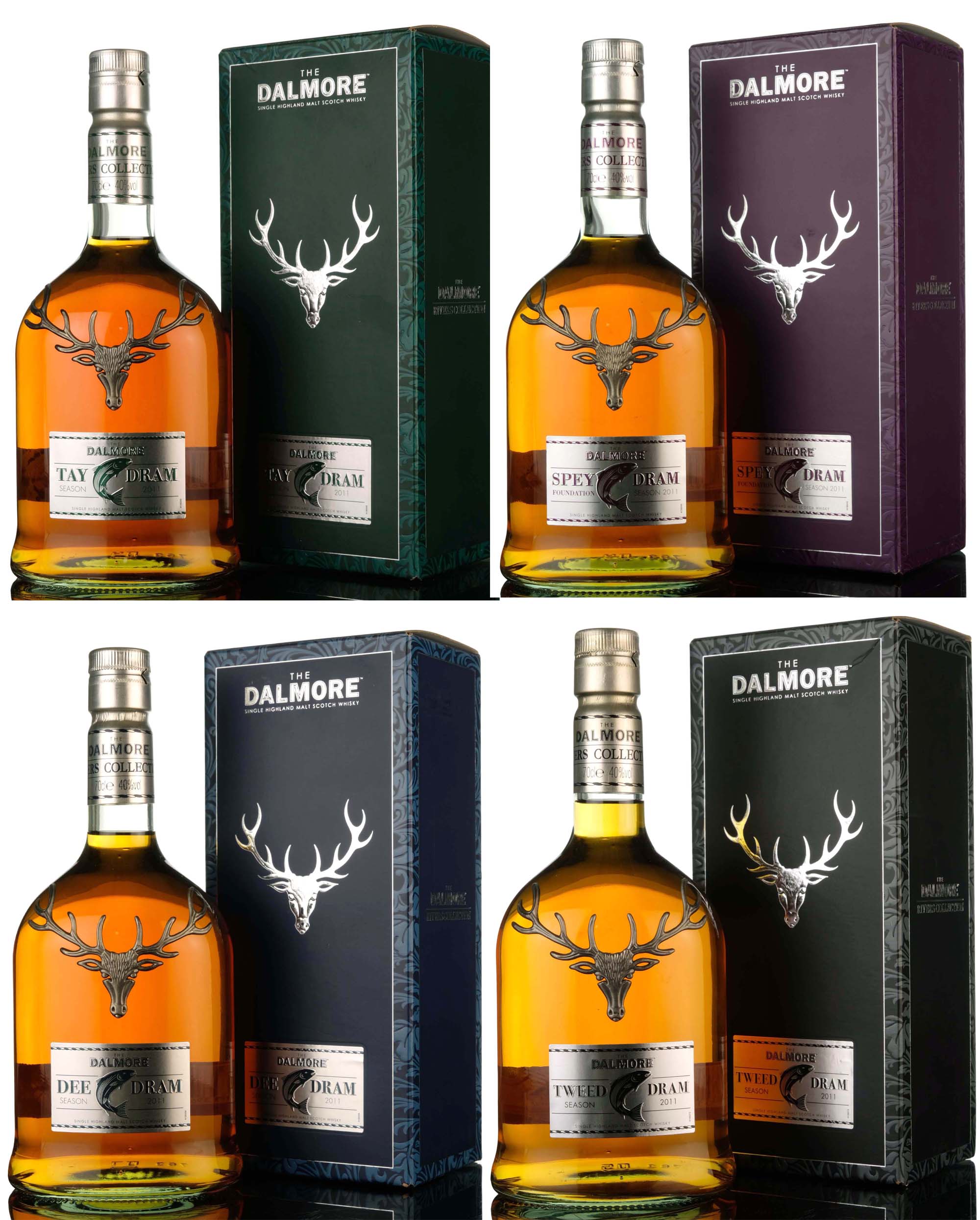 Dalmore Rivers Collection - Dee, Spey, Tay and Tweed Drams - 2011 Release
