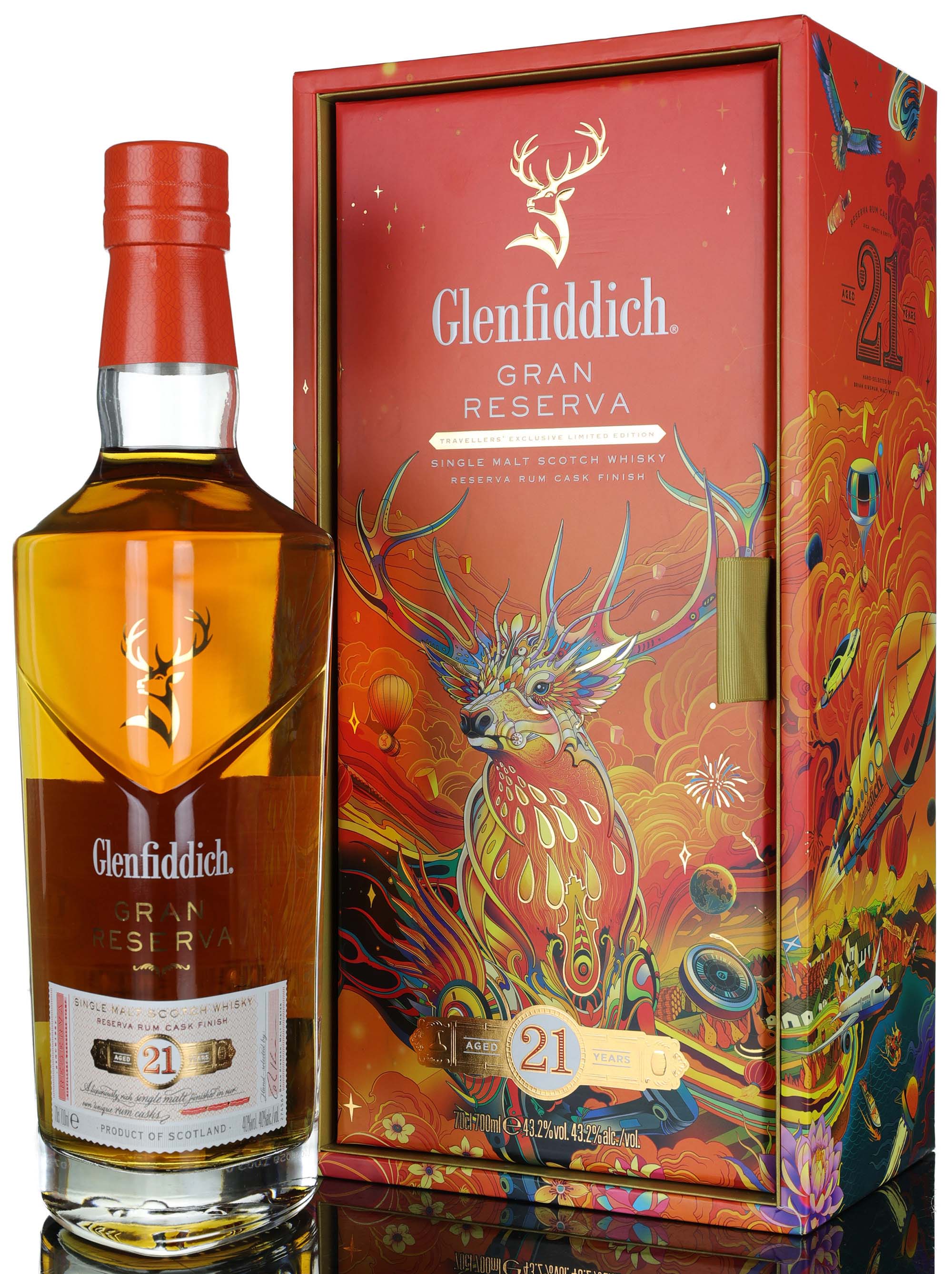 Glenfiddich 21 Year Old - Reserva Rum Cask Finish - Chinese New Year 2024 Limited Edition